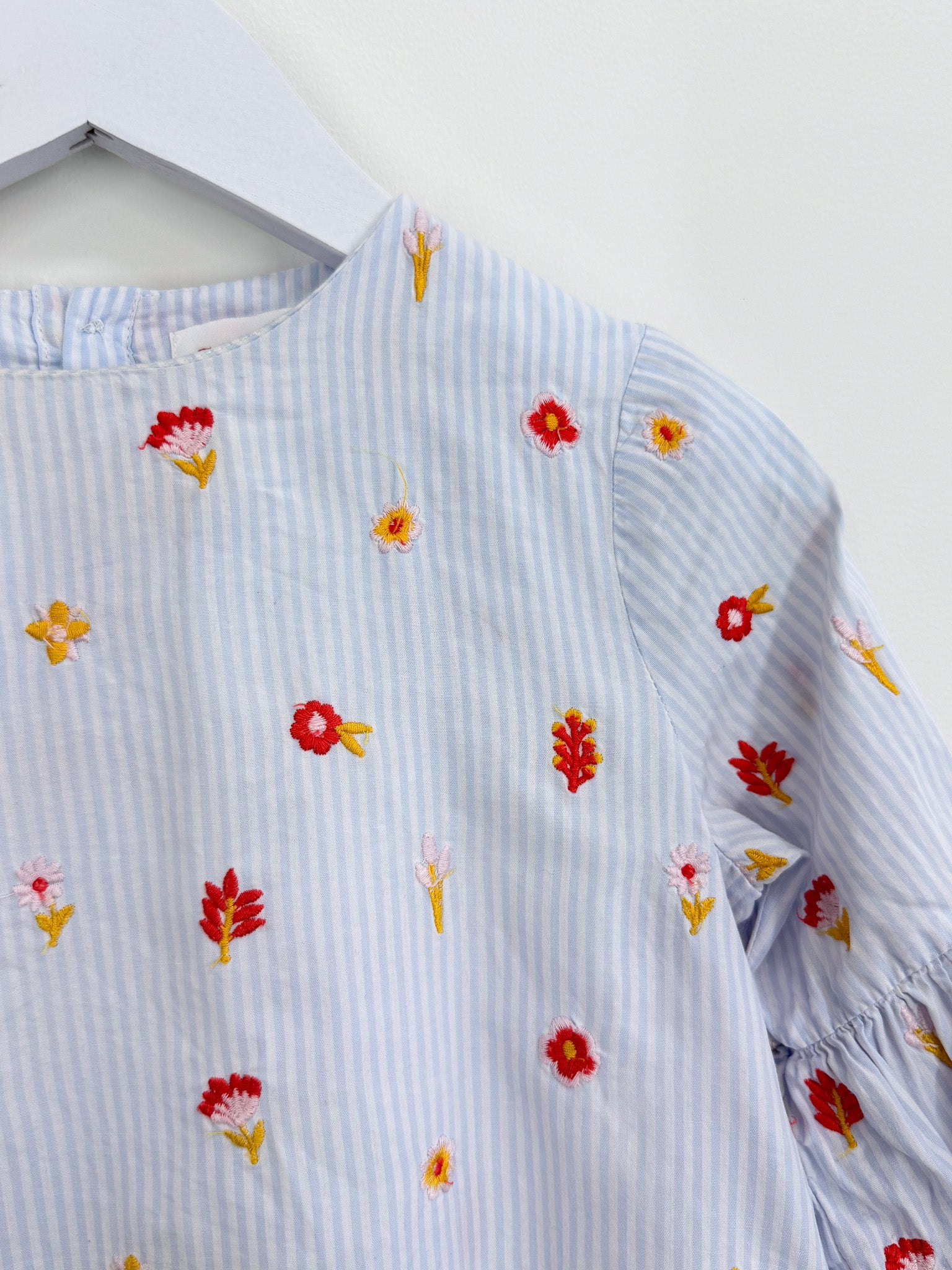 Seed striped embroidered blouse (4y)