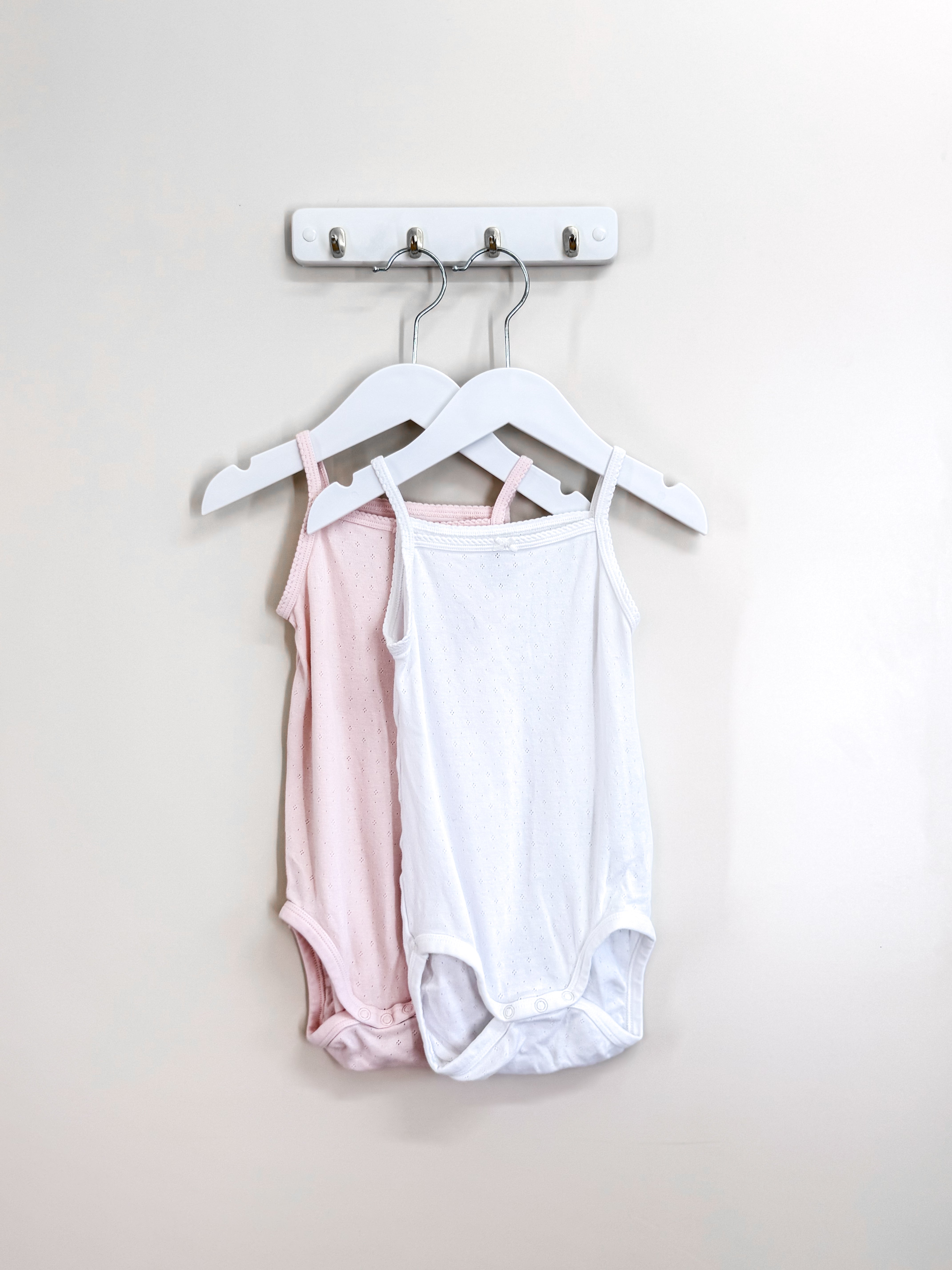H&M organic pointelle singletsuit 2 pack bundle (18-24m)