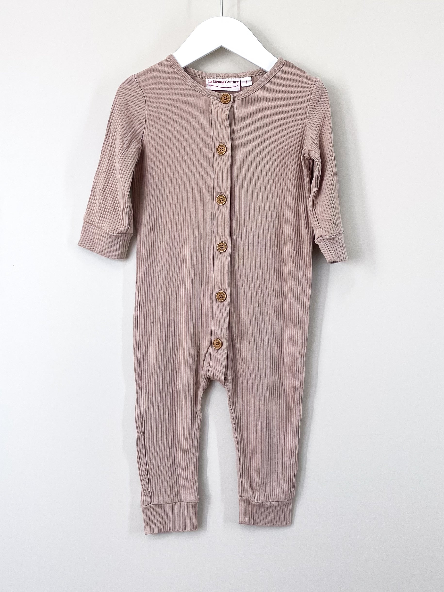 La Sienna ribbed cosy romper (1y)