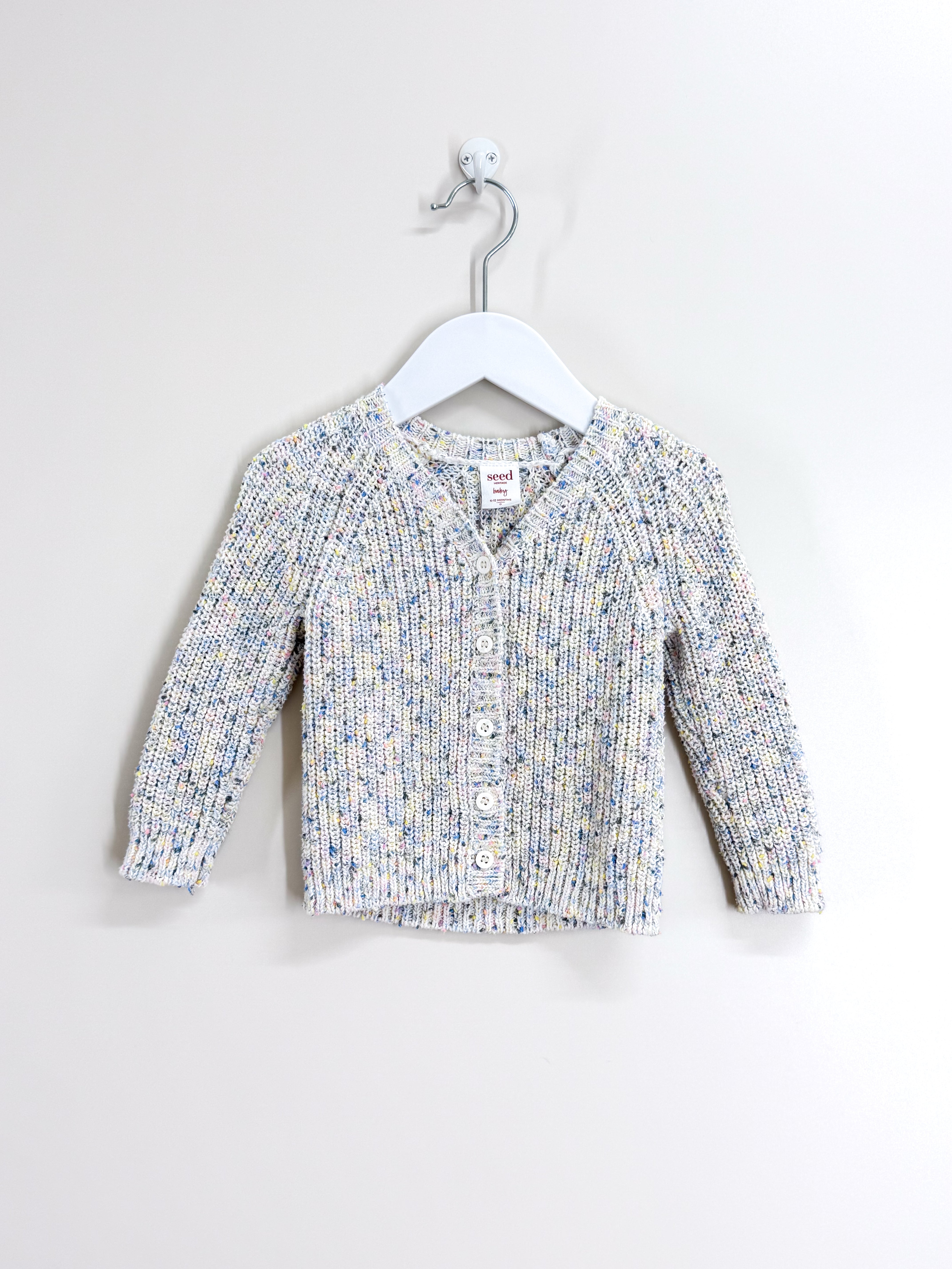 Seed rainbow knit cardigan (6-12m)