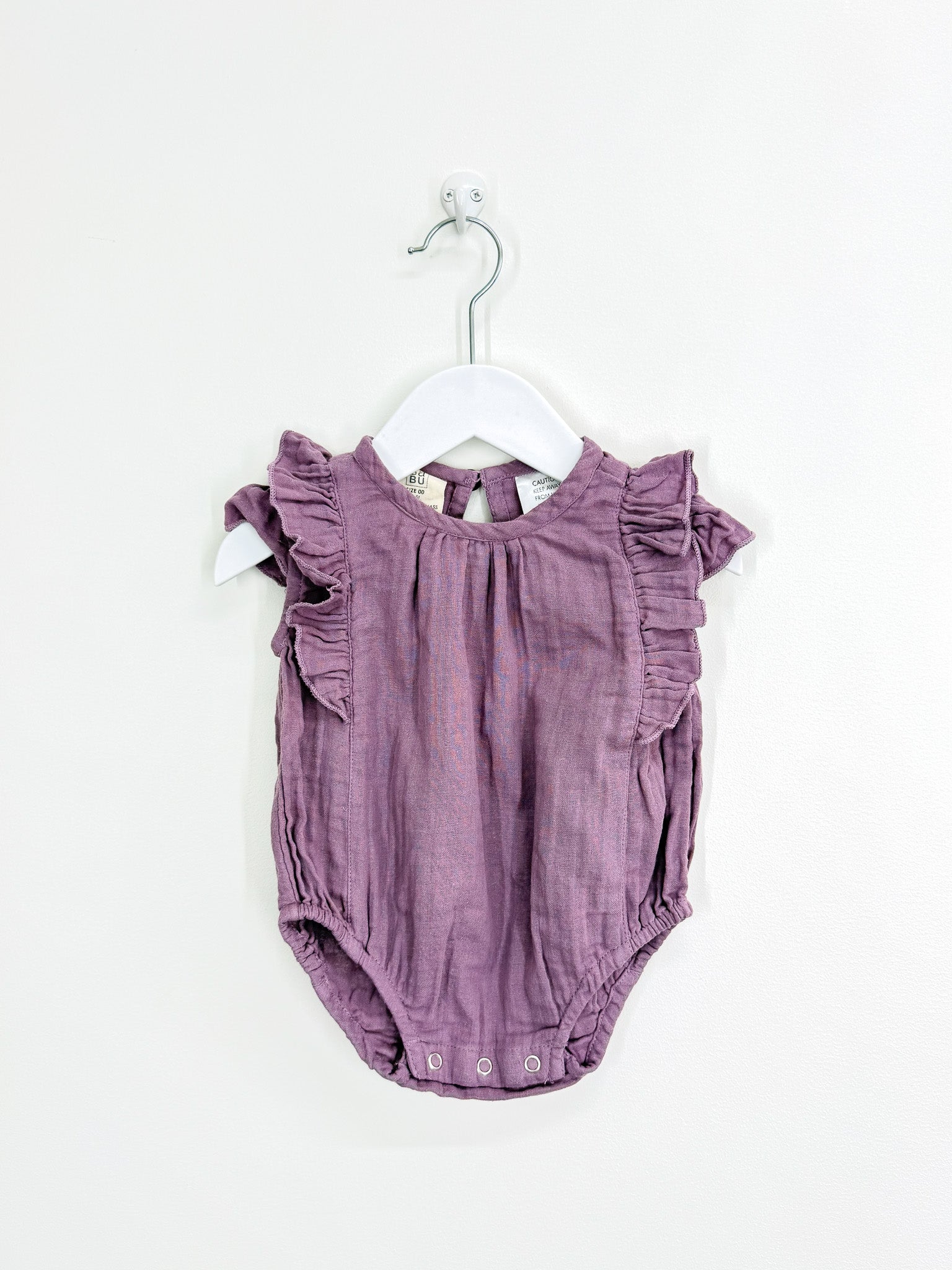 Babu muslin frill romper (3-6m)