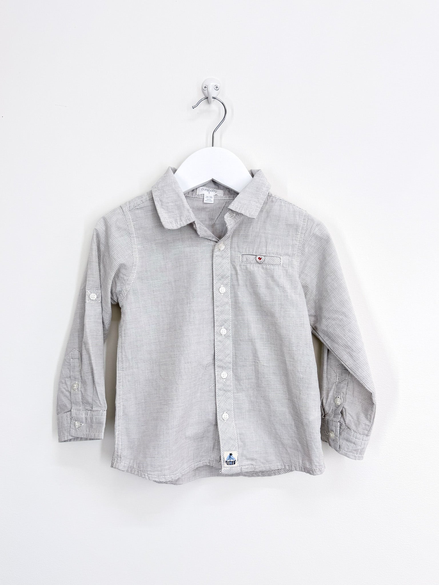Purebaby organic long sleeve shirt (2-3y)