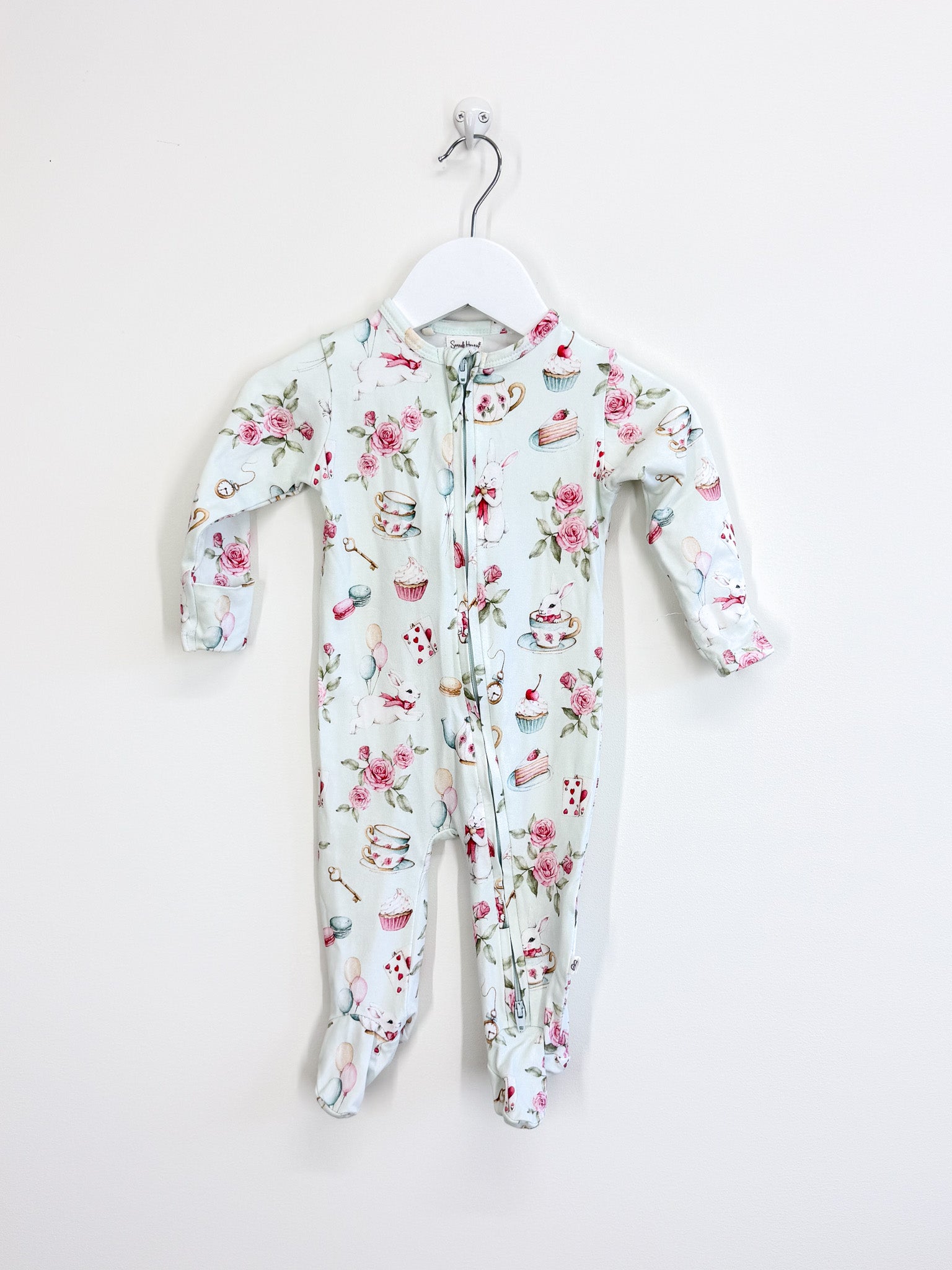 Snuggle Hunny organic snuggle sleepsuit zip footie (3-6m)