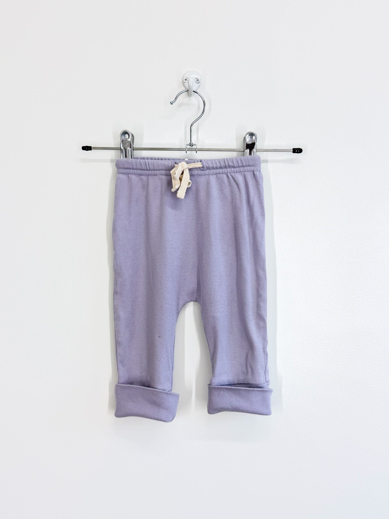 Nature Baby organic drawstring pants - lilac (3-6m)