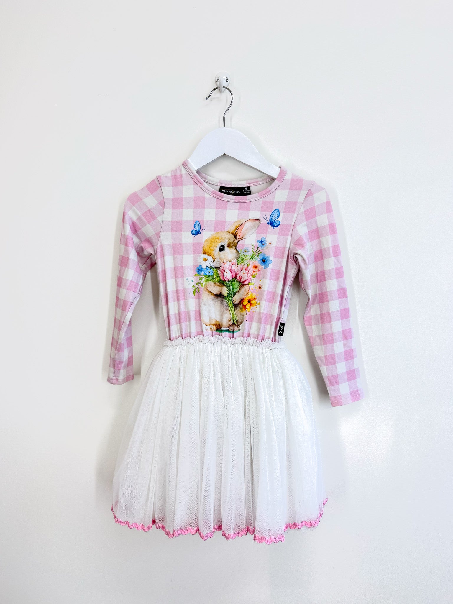 Rock Your Kid circus dress bunny bouquet (5y)