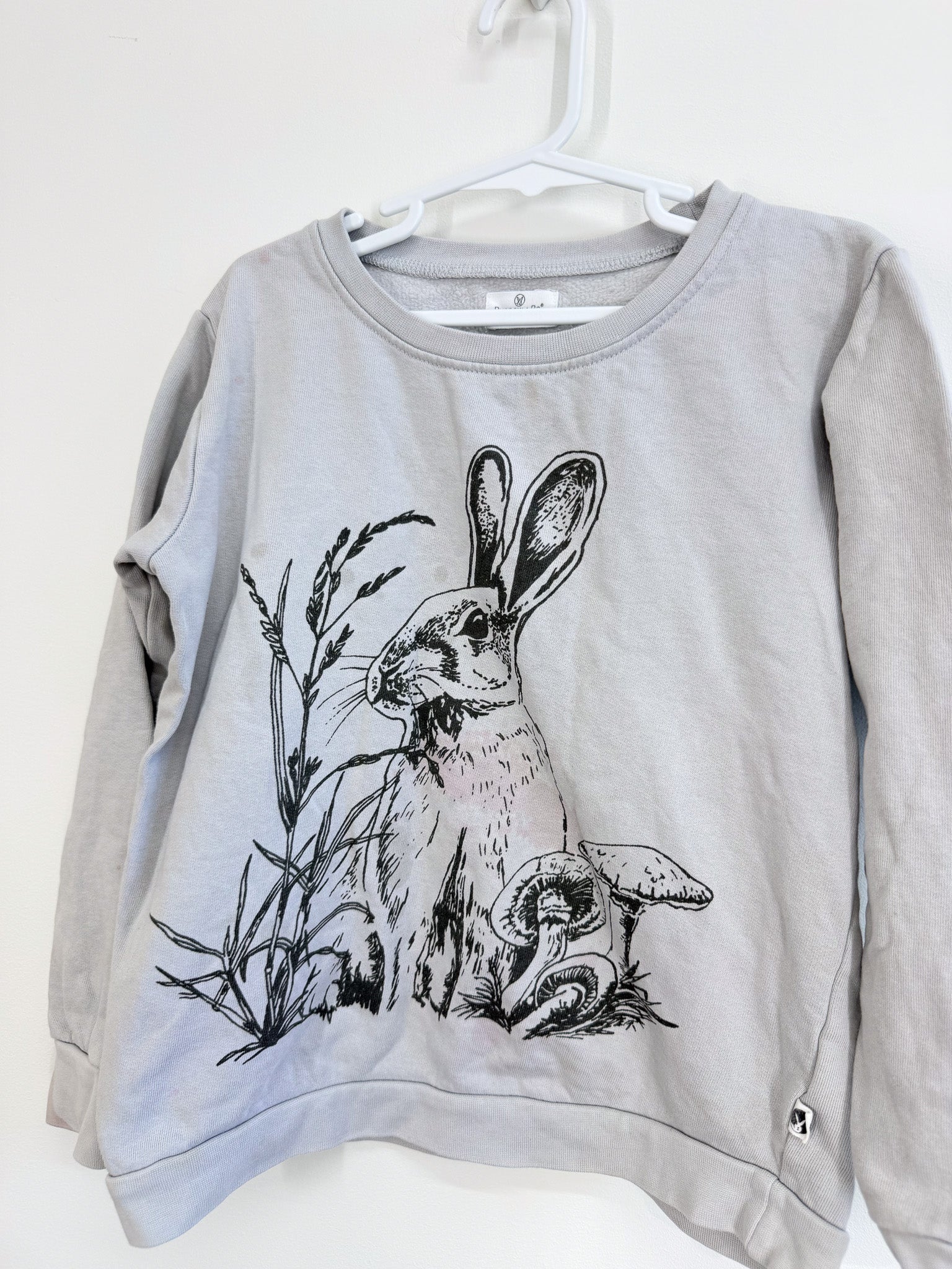 Burrow & Be organic bunny sweatshirt (5y) - SECONDS