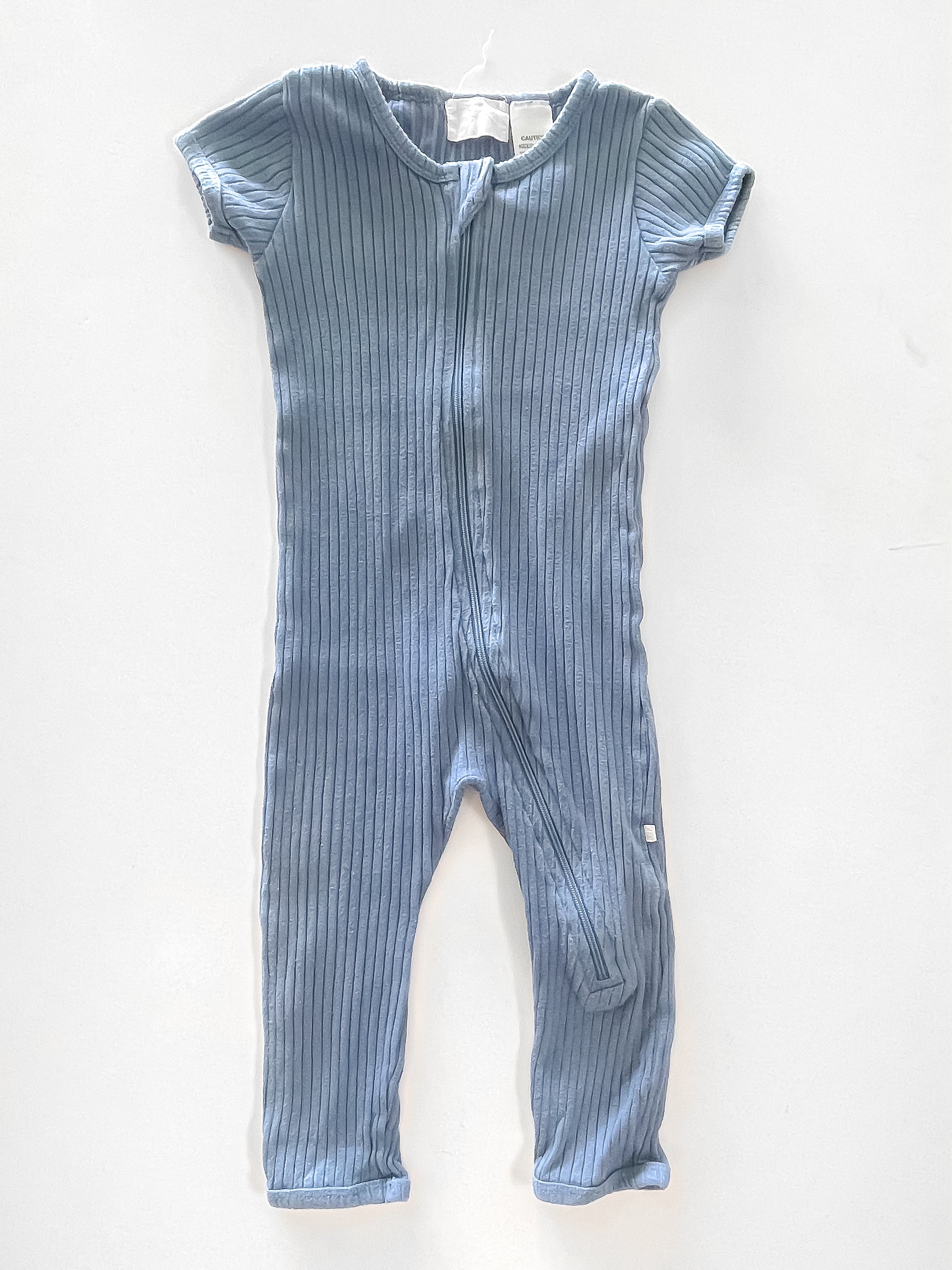 Wilson & Frenchy organic ribbed zipsuot (12-18m)
