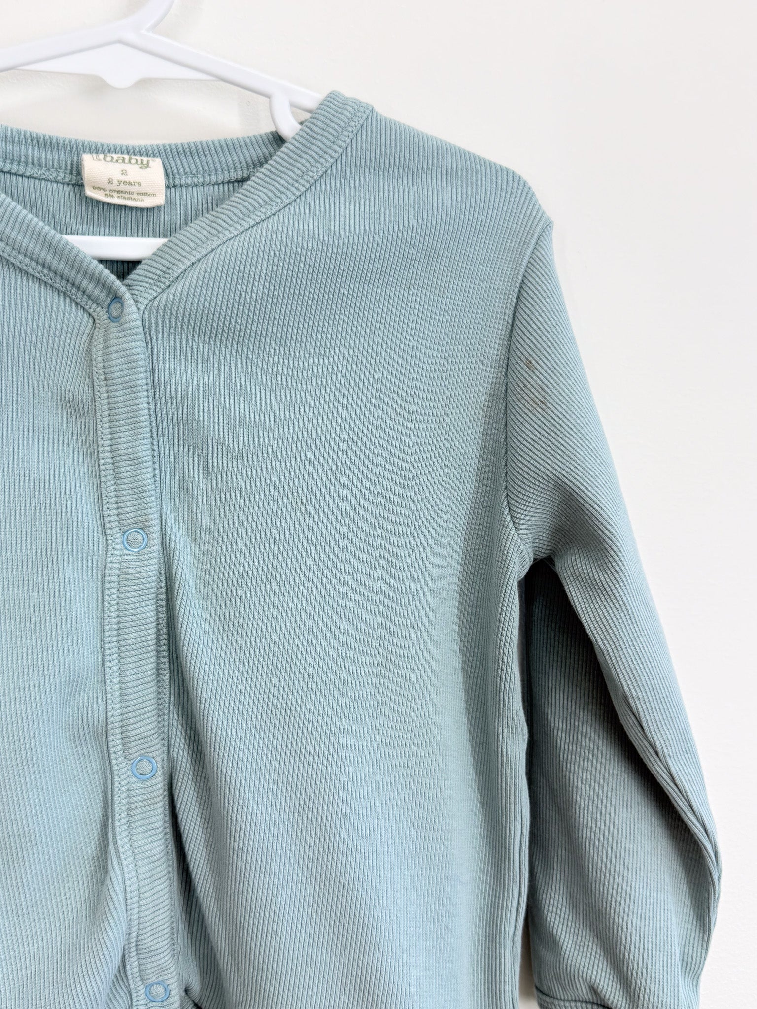 Nature Baby organic rib cardigan (2y) - SECONDS
