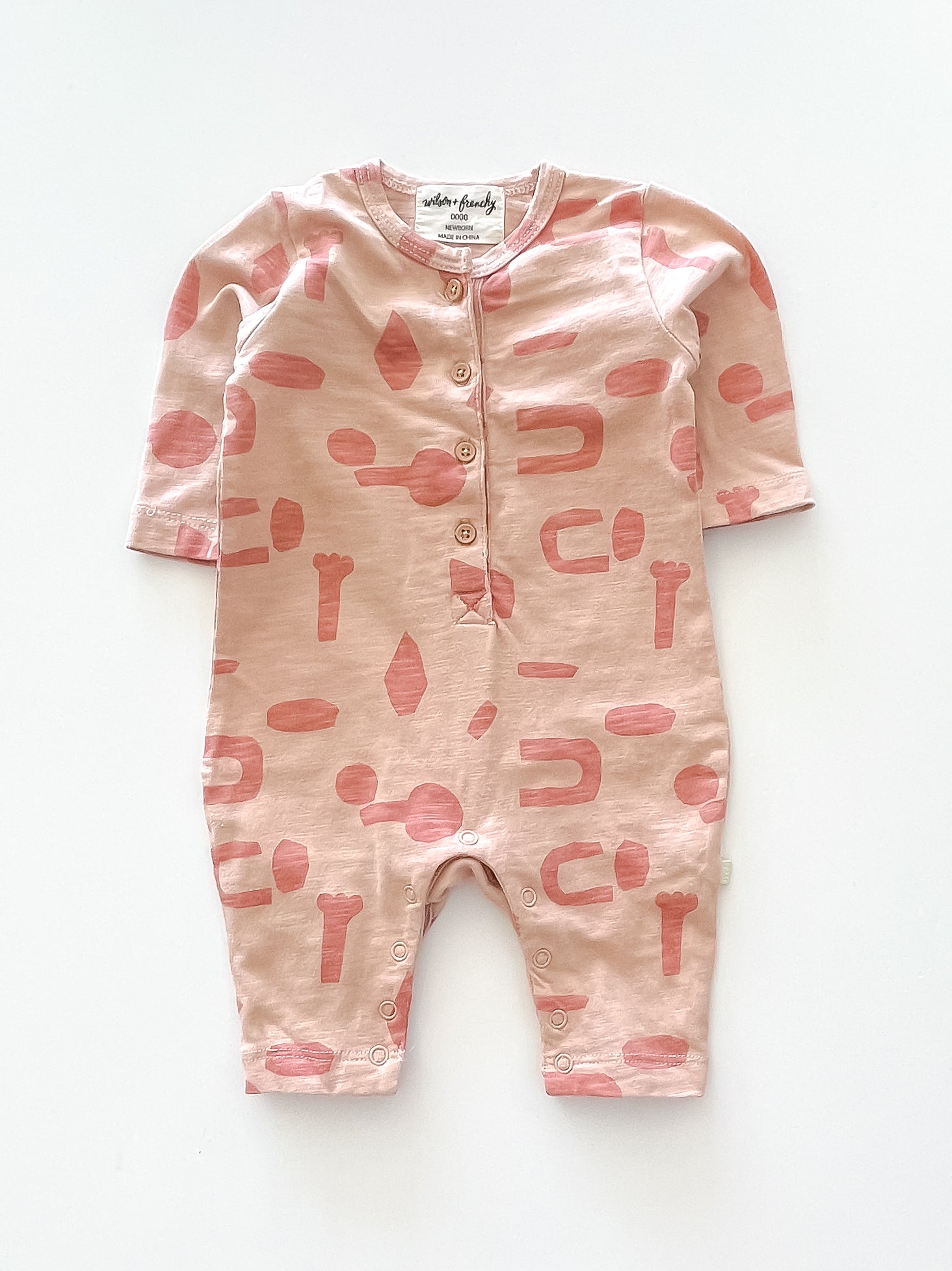 Wilson & Frenchy henley onesie (newborn)