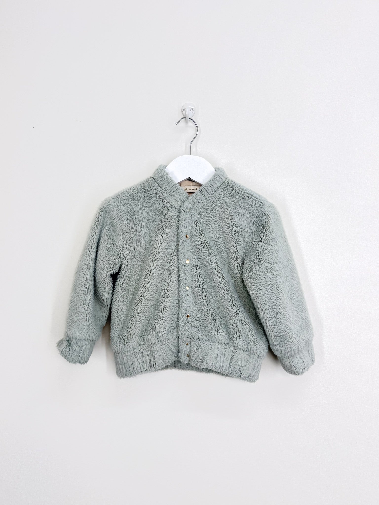 Carbon Soldier fluffy bunny zip jacket (18-24m)