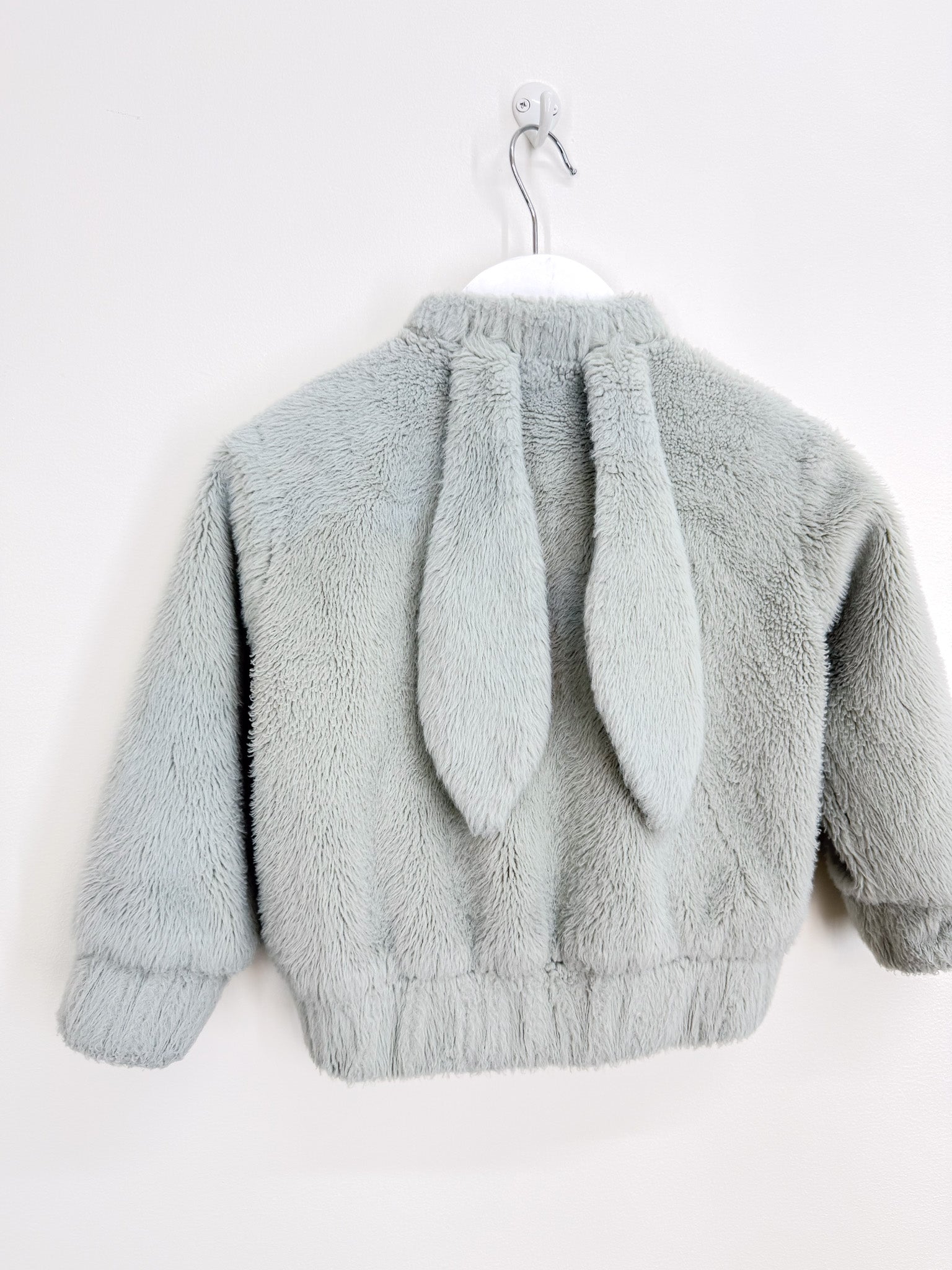 Carbon Soldier fluffy bunny zip jacket (18-24m)