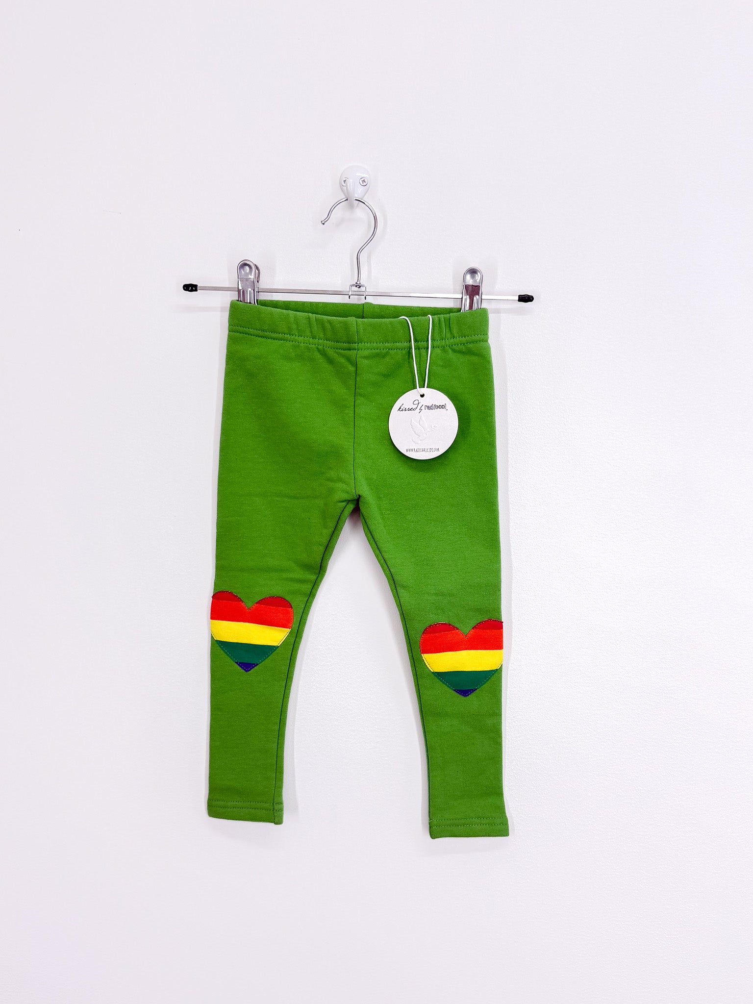 BNWT Radicool rainbow heart fleece leggings (6-12m)