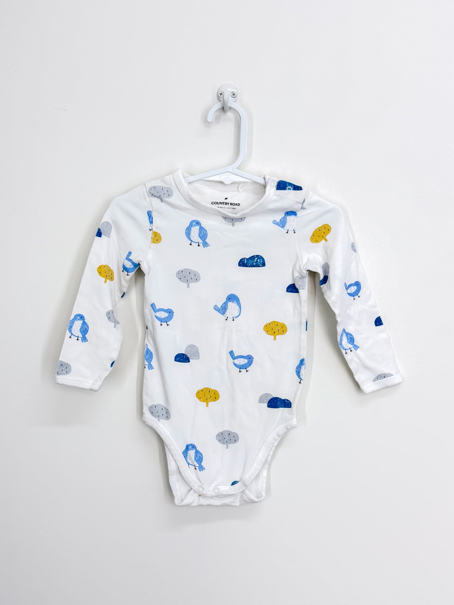Country Road organic bodysuit - birds (12-18m)