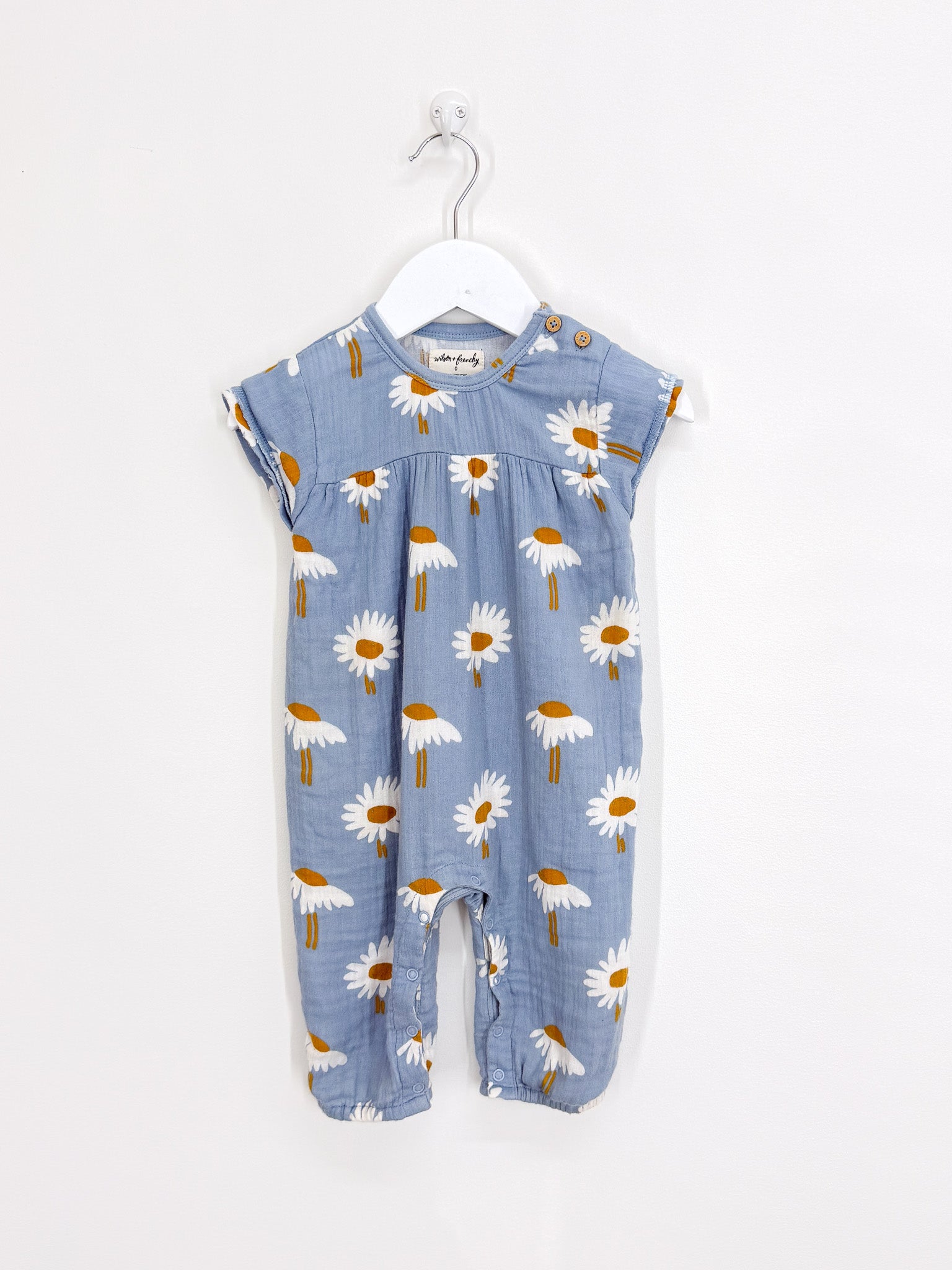 Wilson & Frenchy organic daisy floral crinkle jumpsuit (6-12m)