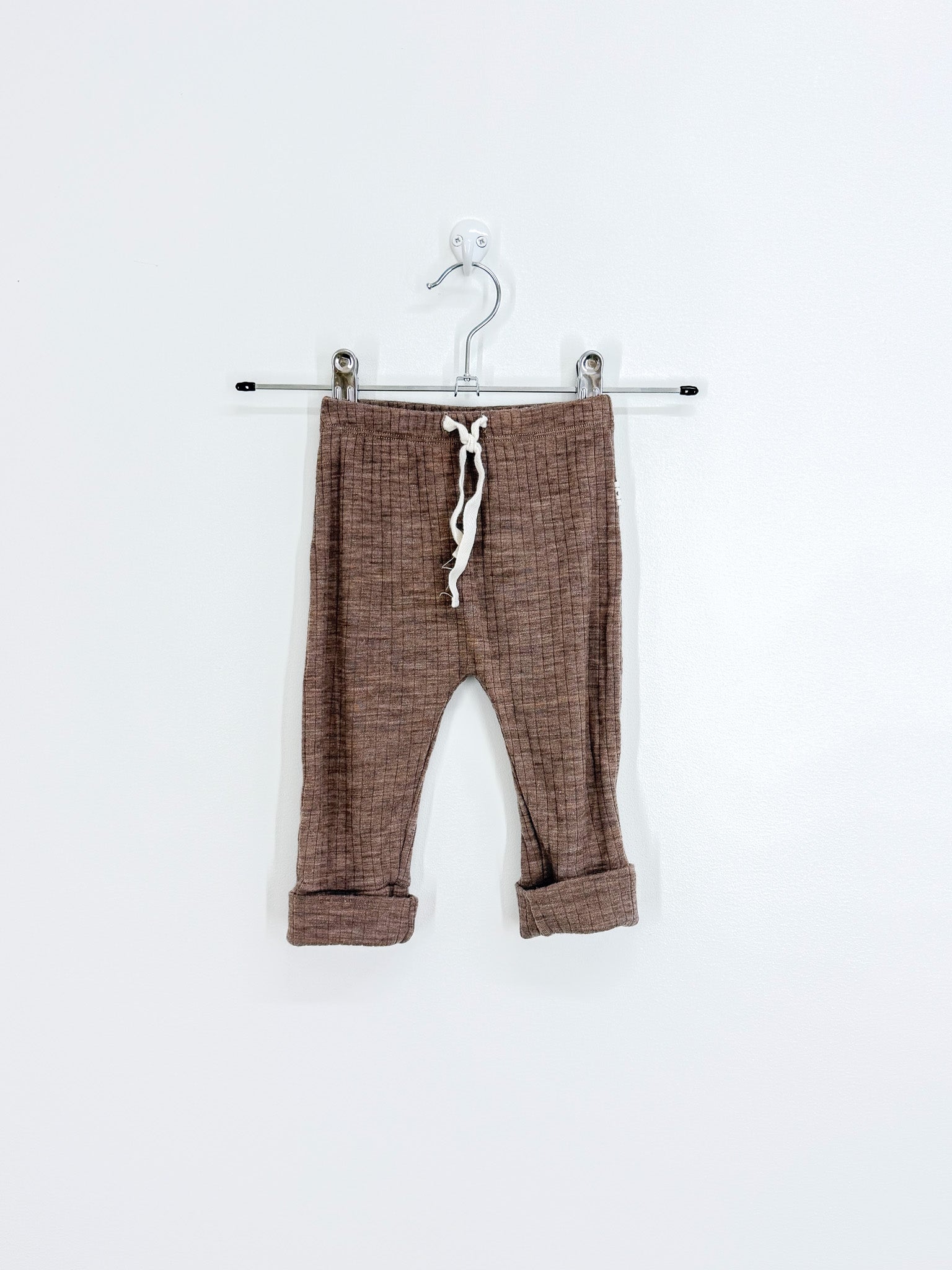 Baby Baby merino rib leggings - brown (3-6m)