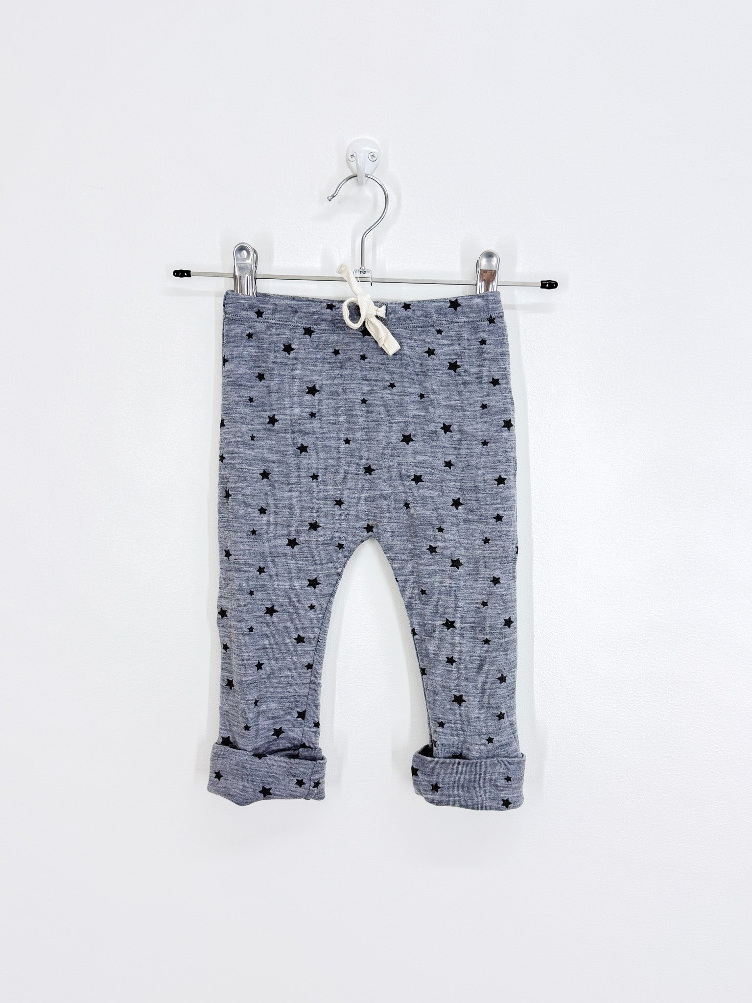 Baby Baby merino leggings - grey star (12-18m)
