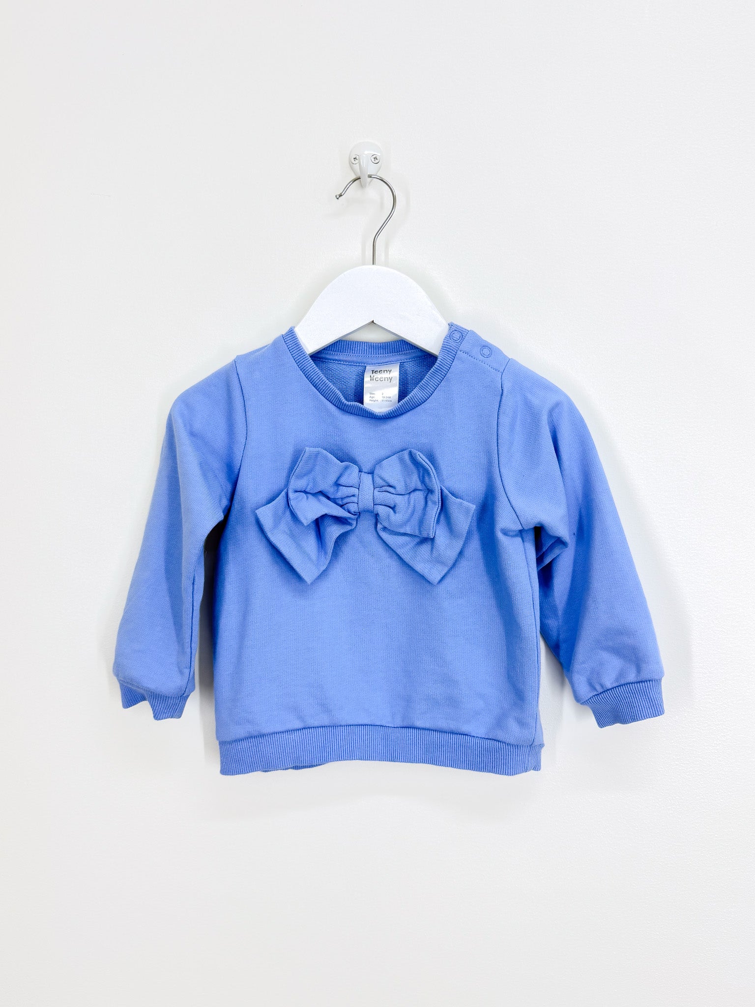Teeny Weeny bow sweatshirt (18-24m)