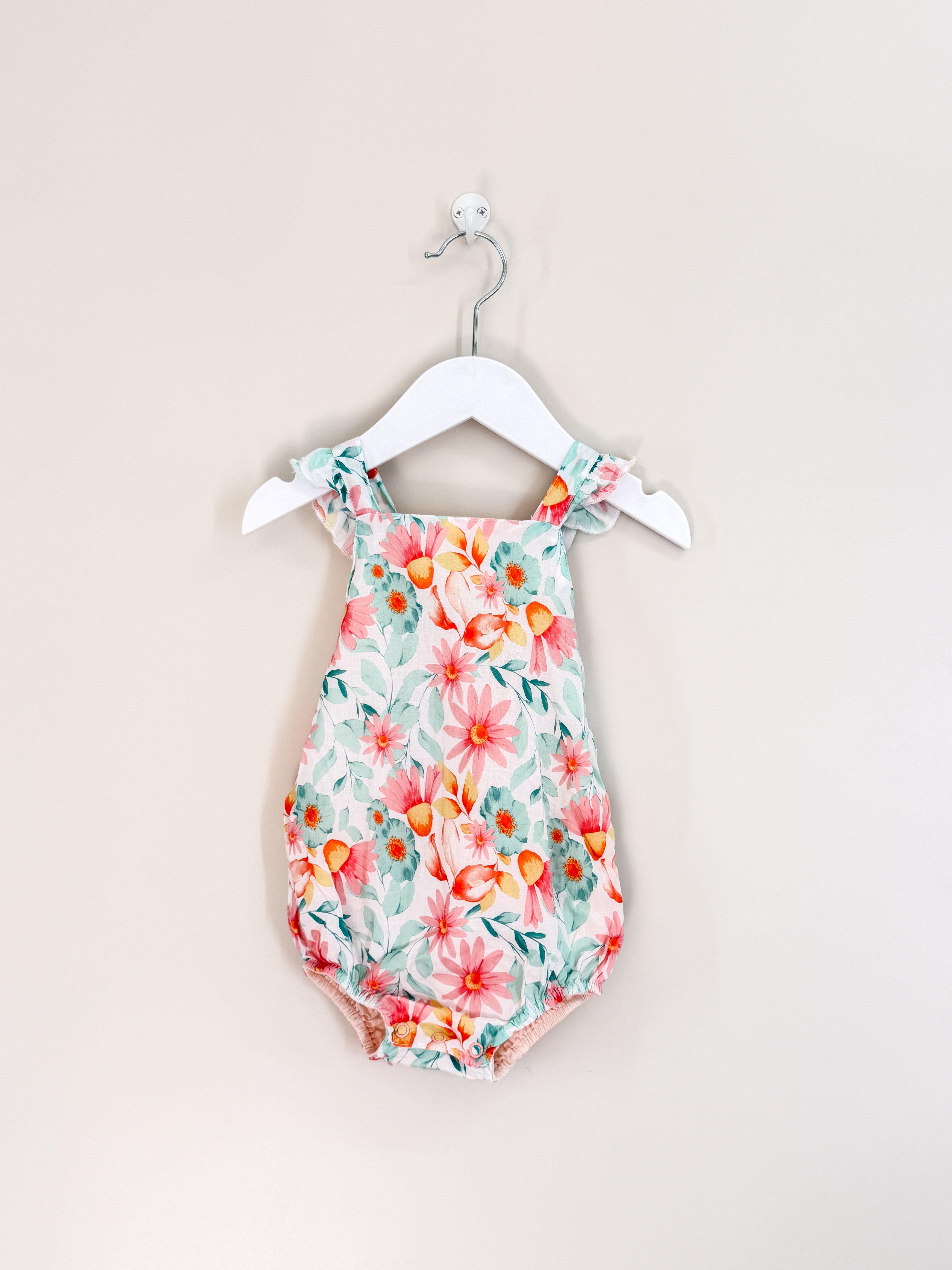 Teeny Weeny summer floral sunsuit (6-12m)