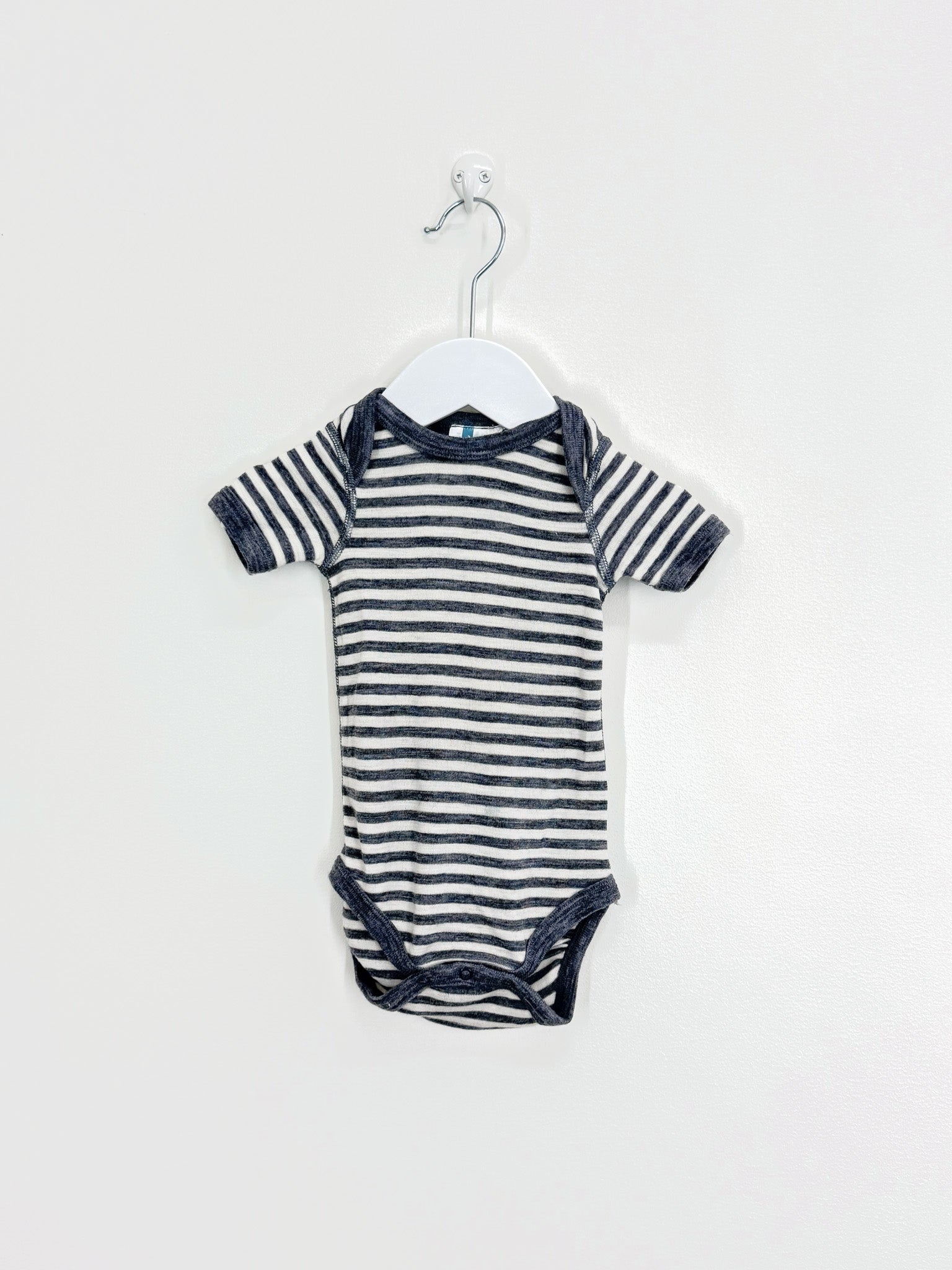 Superfit merino bodysuit - grey stripe (3-6m)