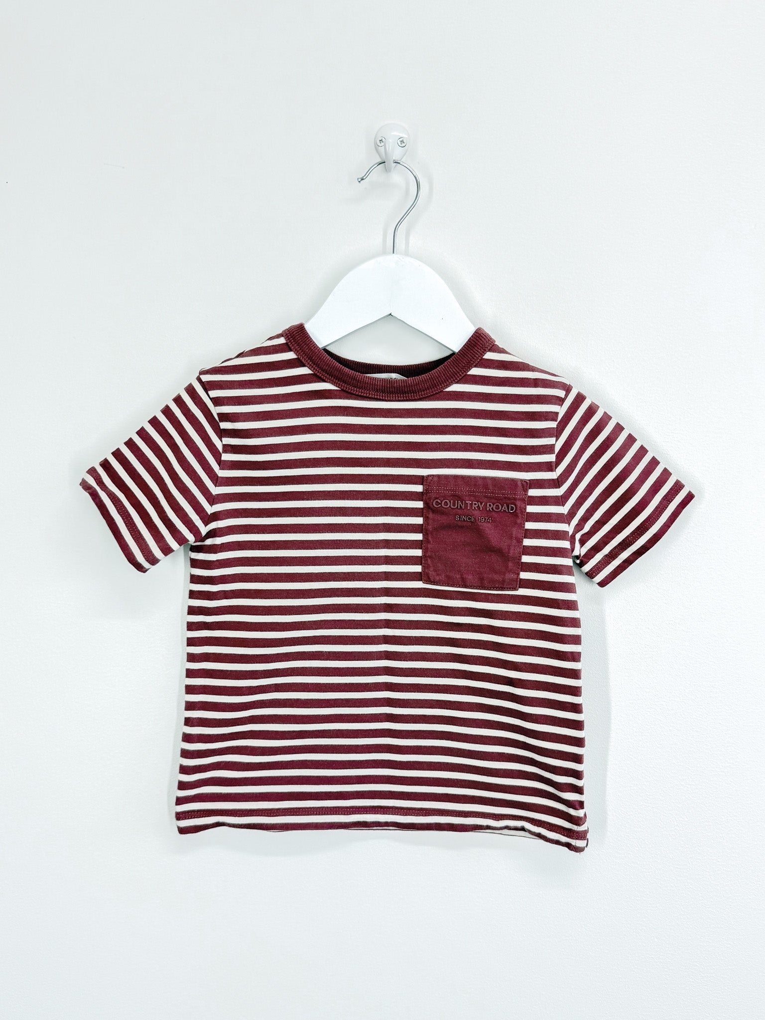 Country Road organic striped pocket tee (2y)