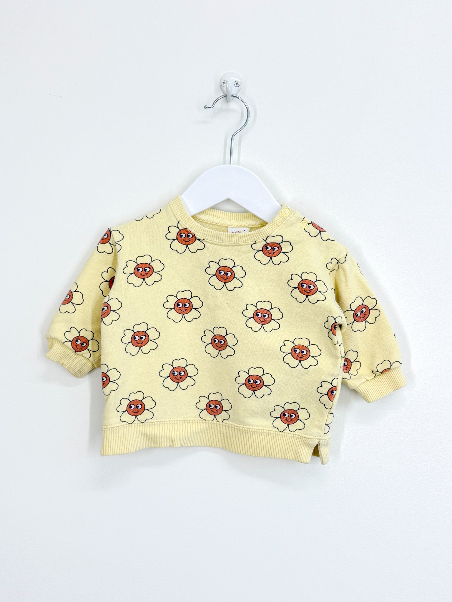 Seed daisy fleece pullover (3-6m)