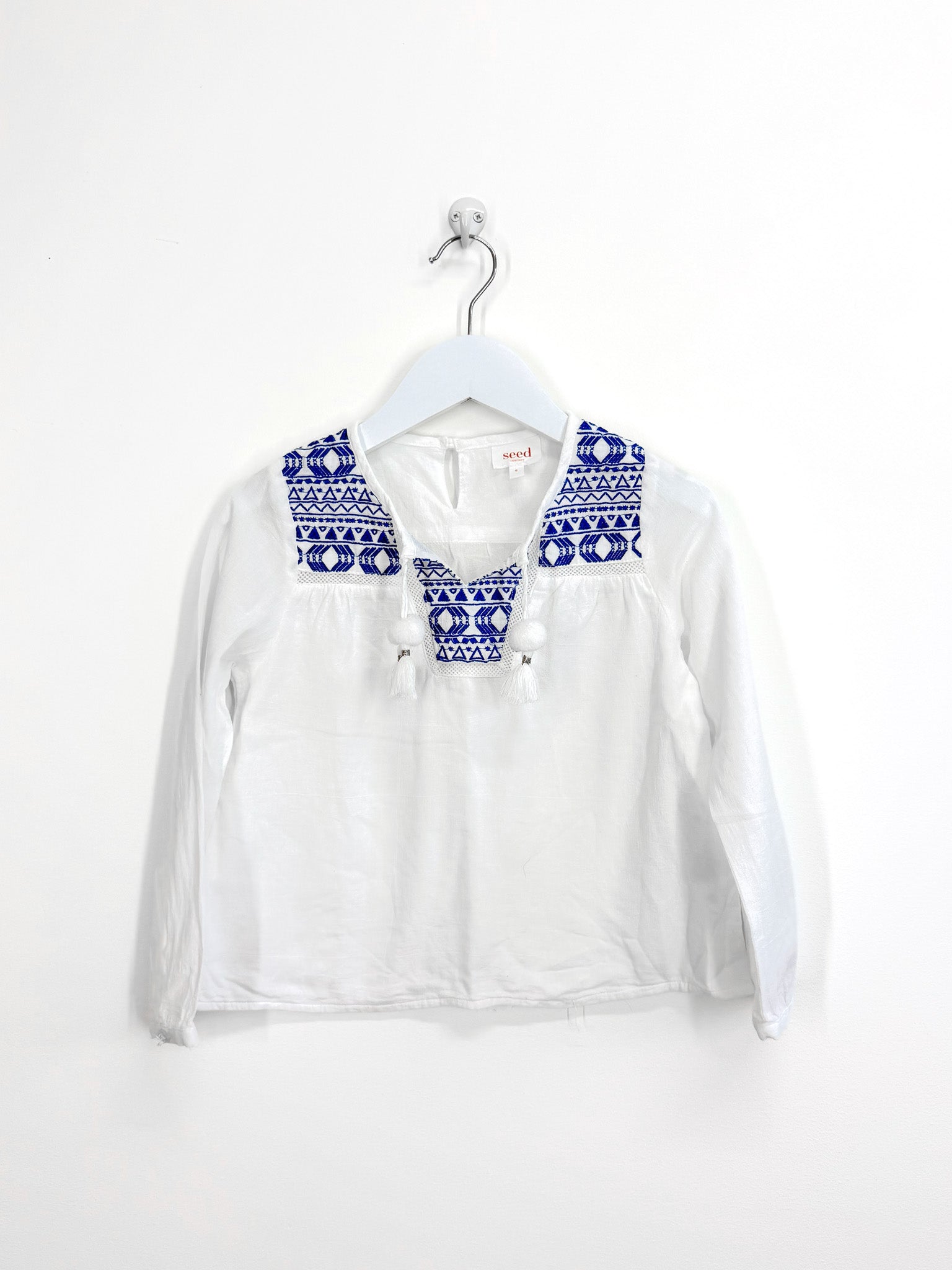 Seed embroidered boho blouse (6y)