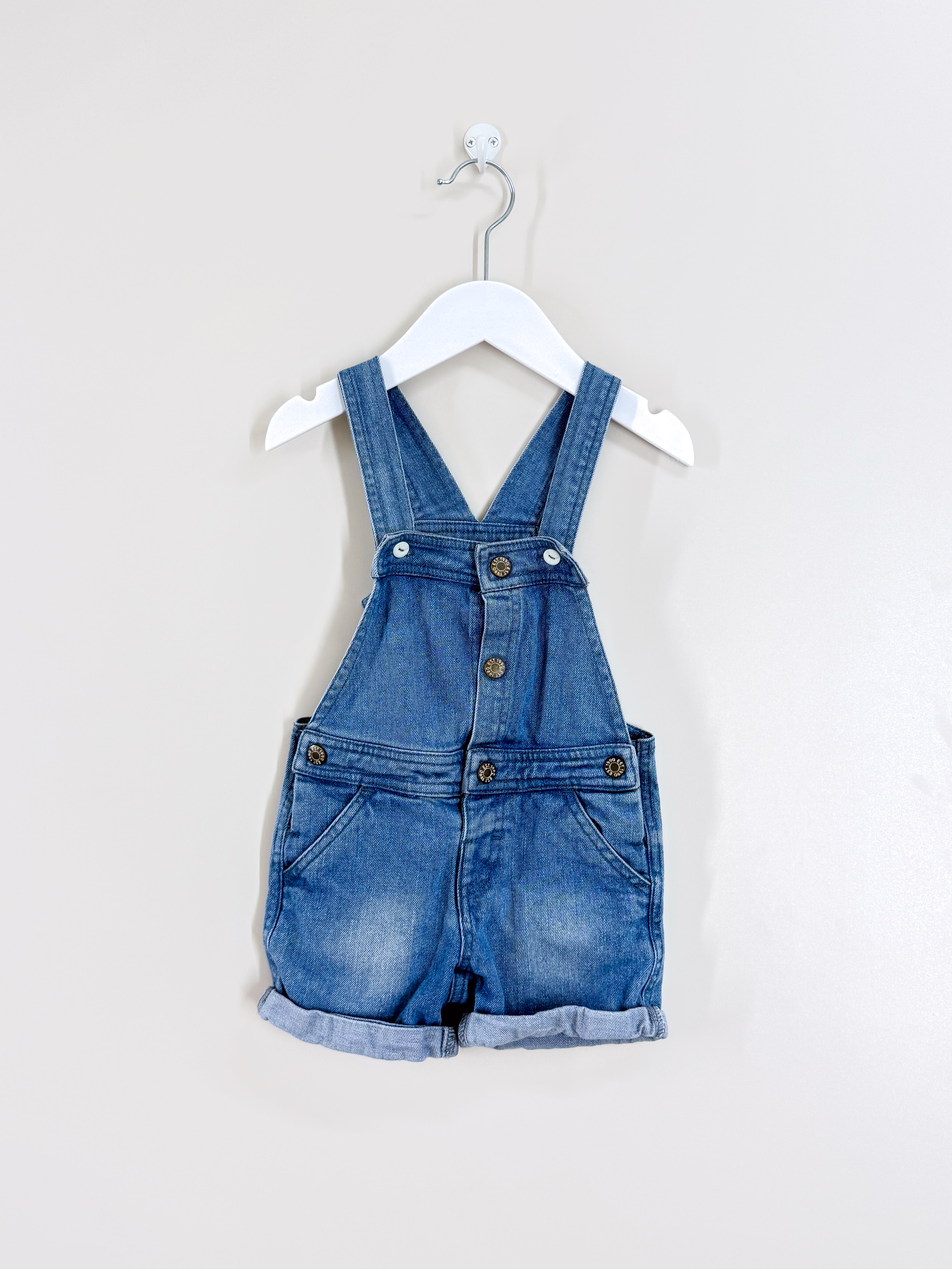 Teeny Weeny denim shortalls (6-18m)