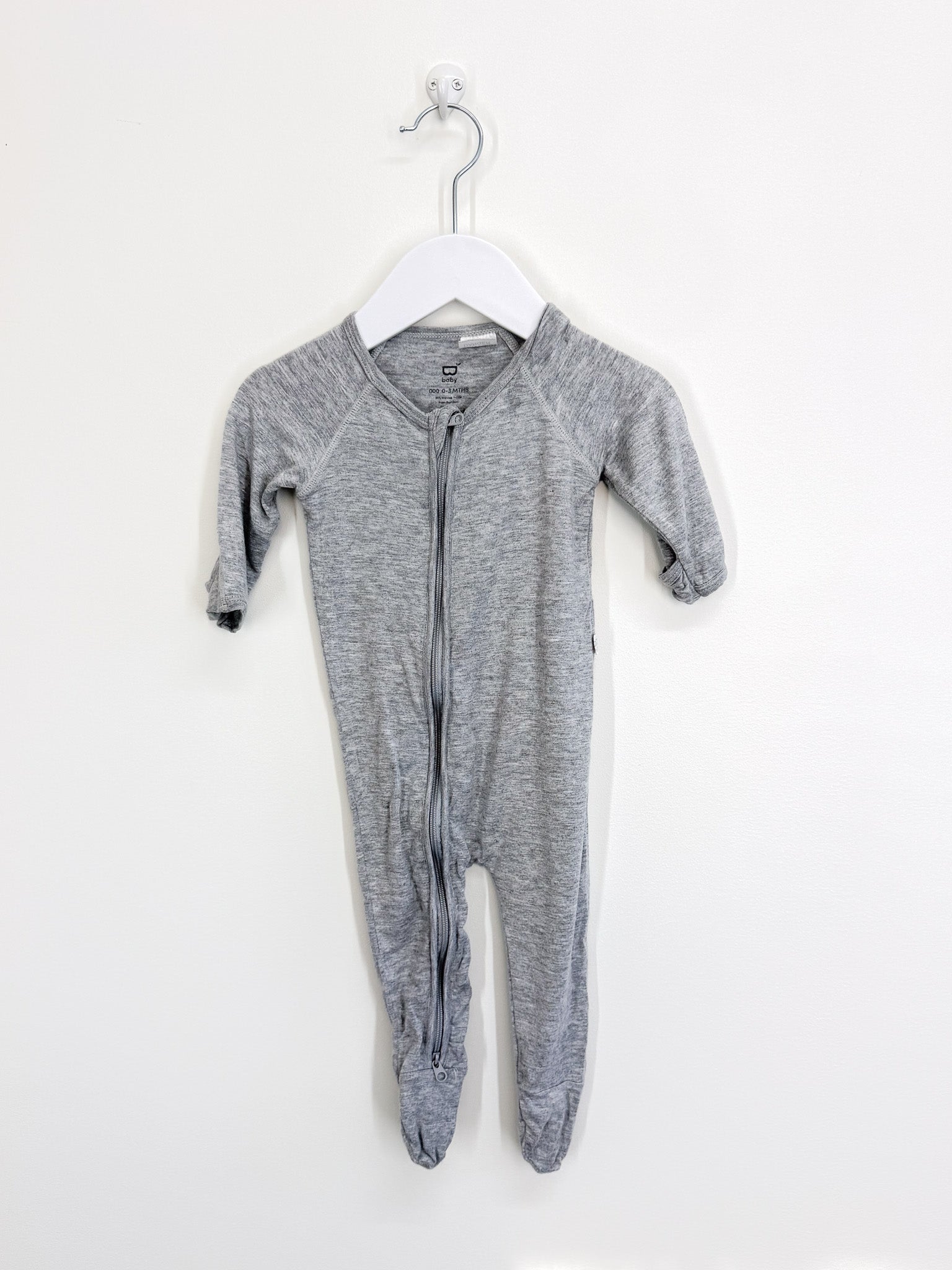 Boody Baby bamboo zipsuit (0-3m)