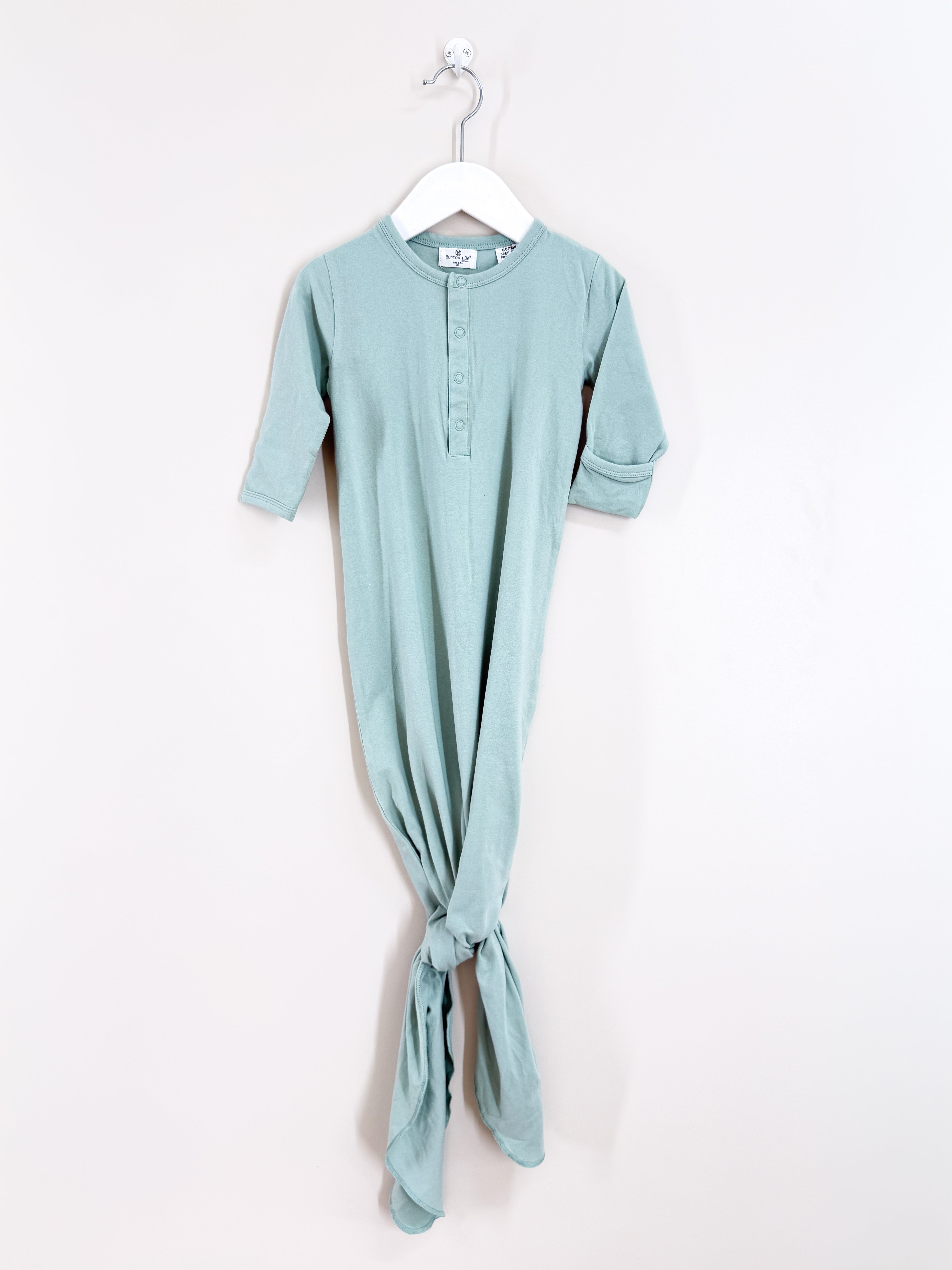Burrow & Be organic knot gown (3-6m)