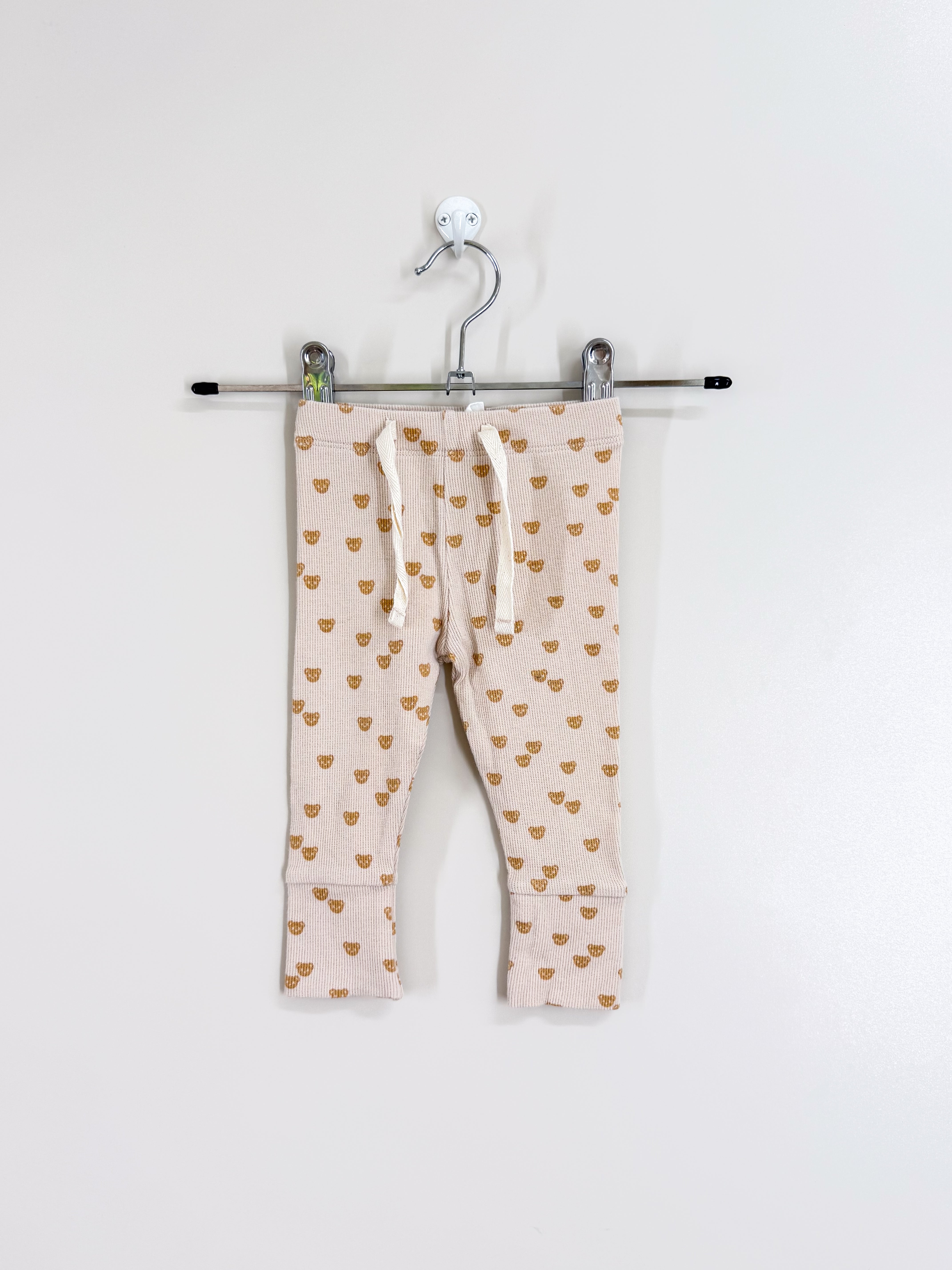 Hux organic beary cute rib leggings (0-3m)