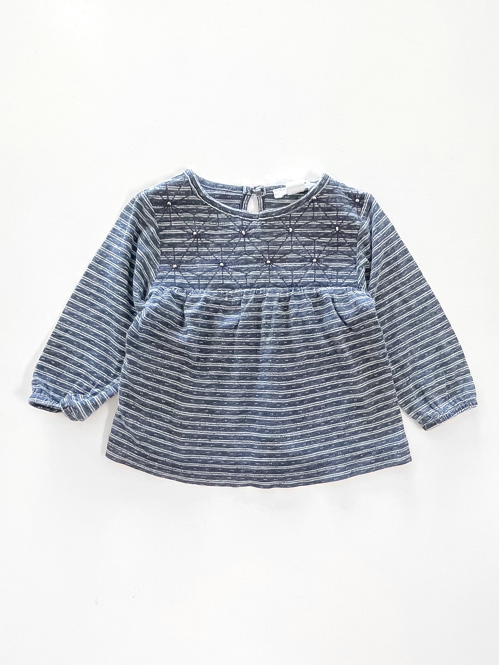 Country Road long sleeve smock top (3-6m)