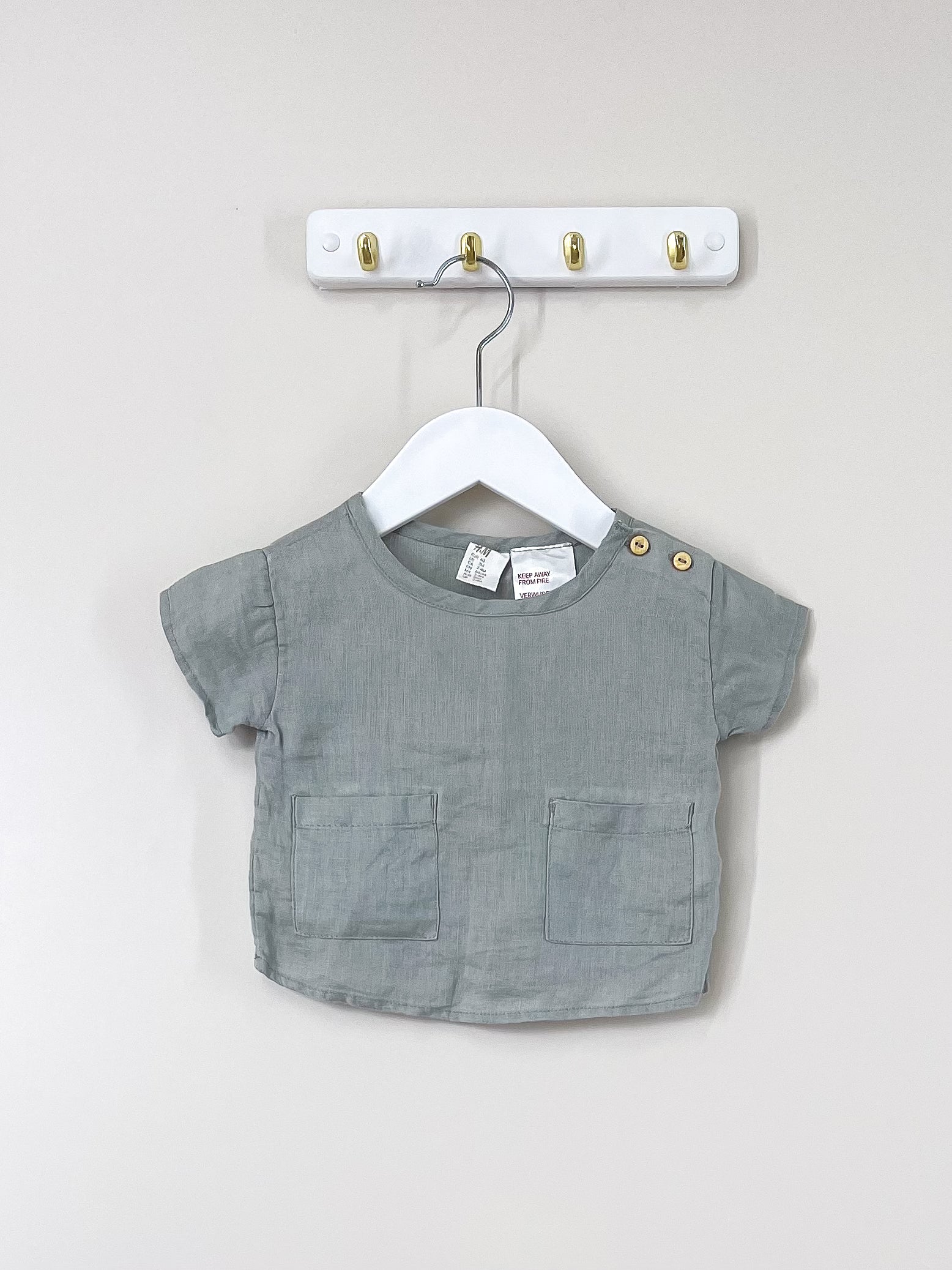 H&M linen top (0-3m)