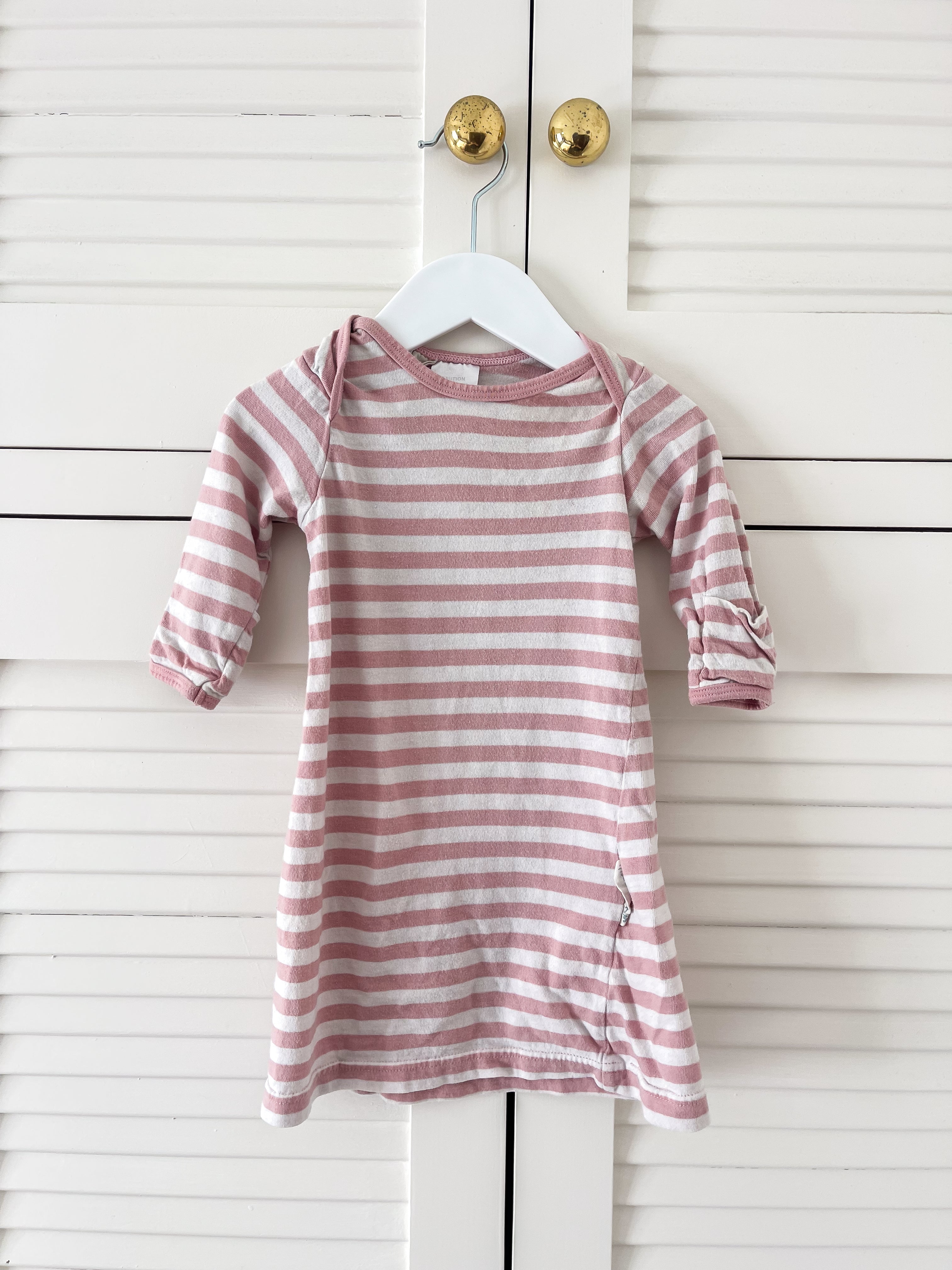 Woolbabe merino cotton sleep gown (0-3m)