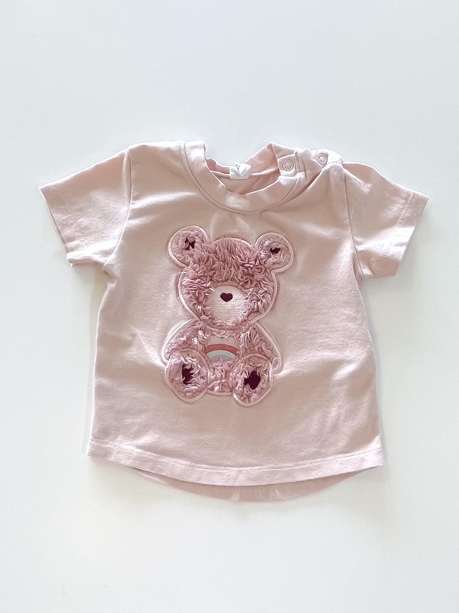 Hux organic rainbow bear tee (0-3m)