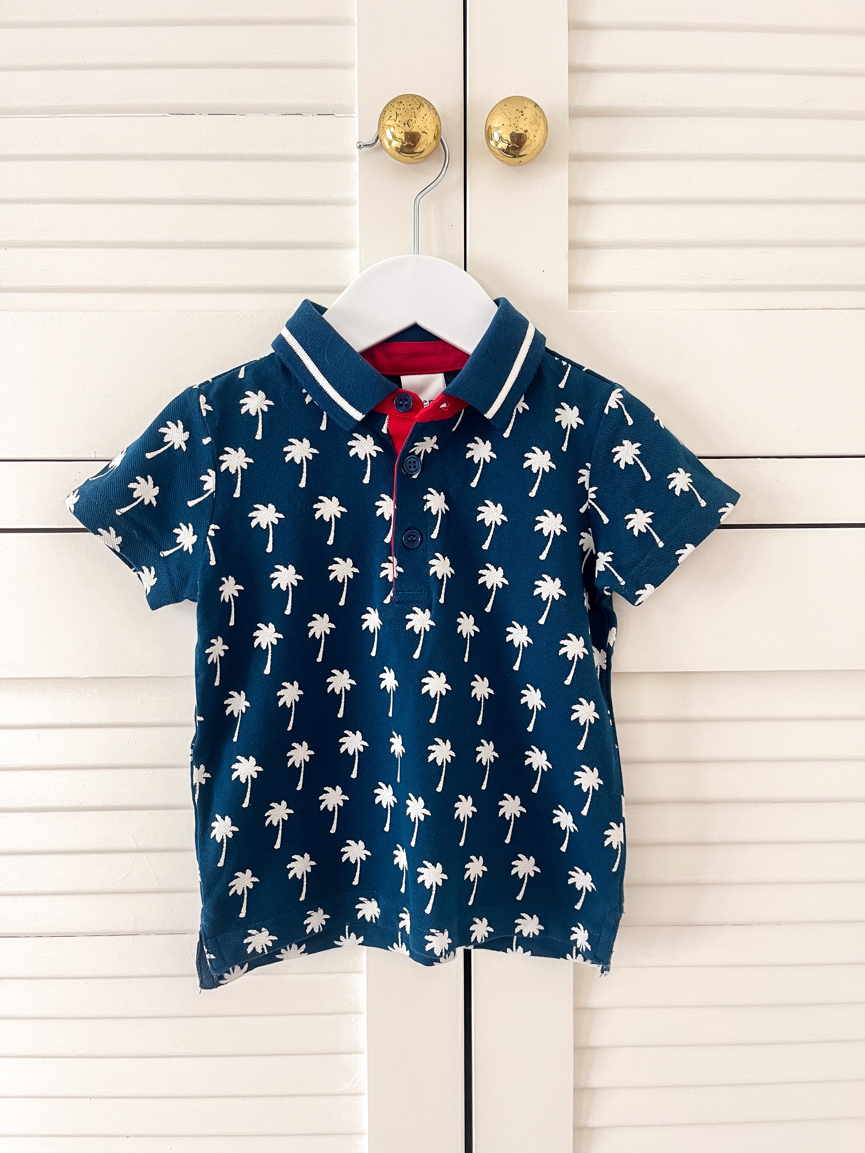 Teeny Weeny palm tree polo shirt (18-24m)