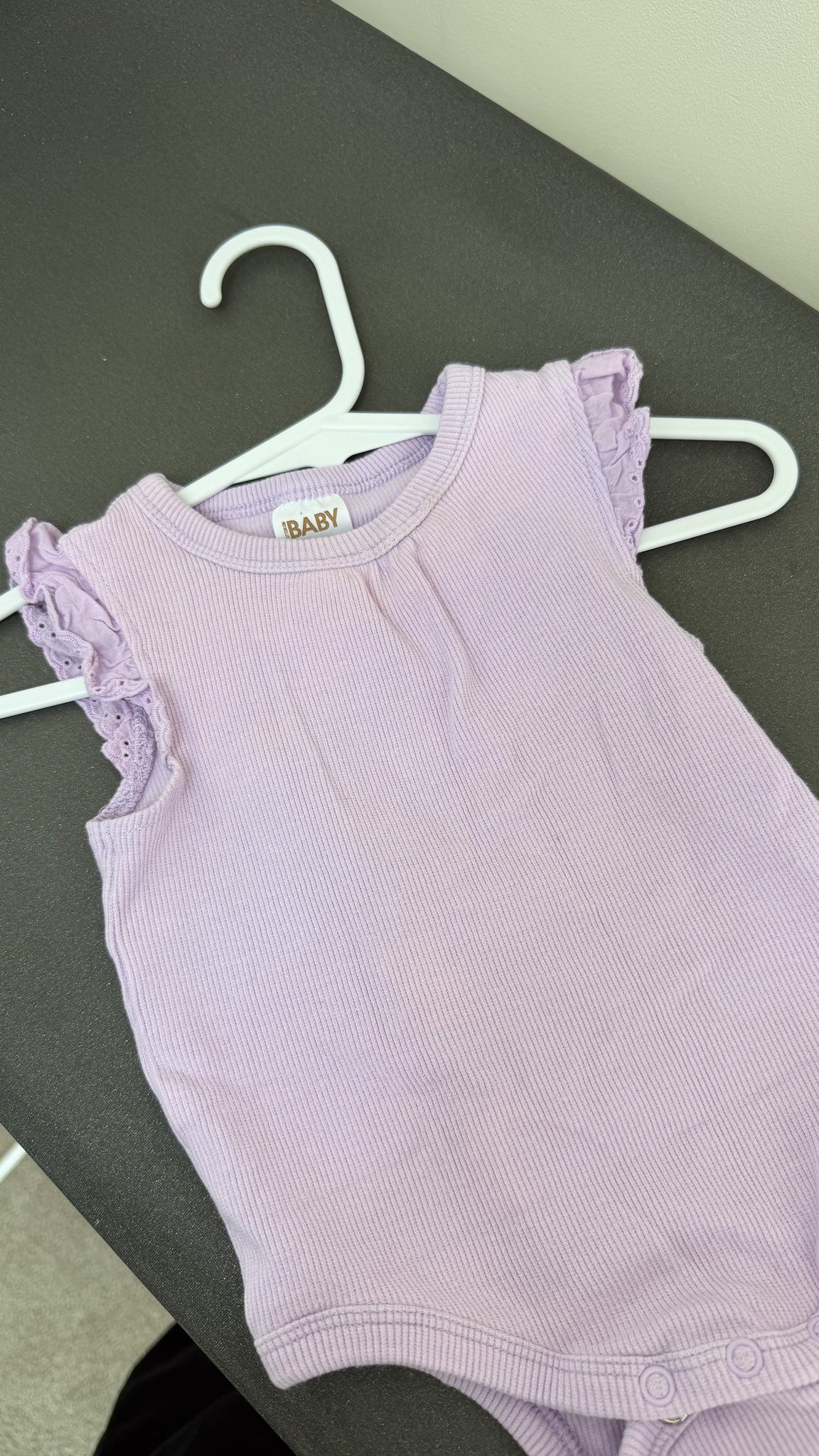 Cotton ON Kids rib singletsuit (3-6m) - SECONDS