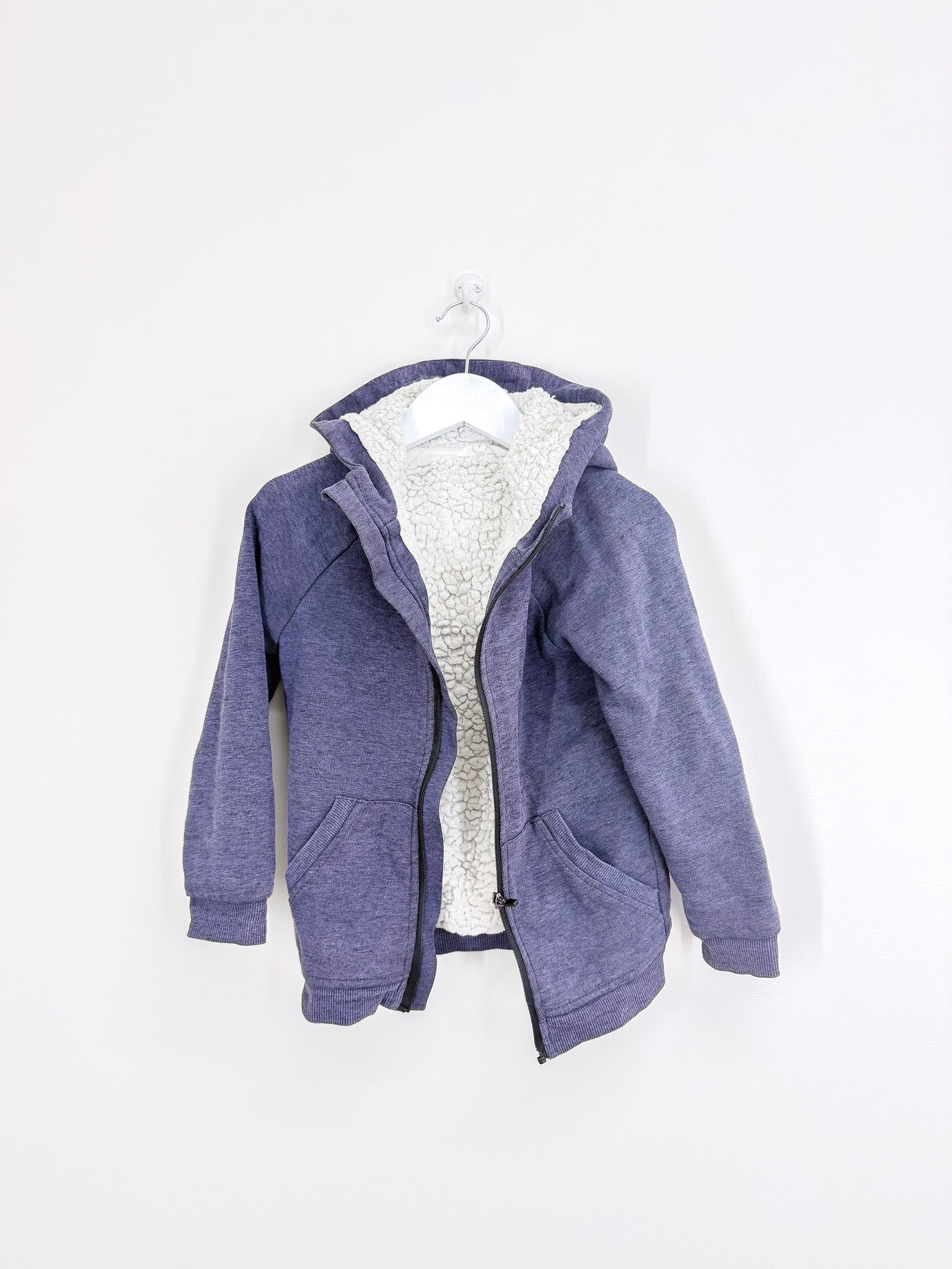 Mac & Ellie sherpa zip hoodie (7y) - sECONDS