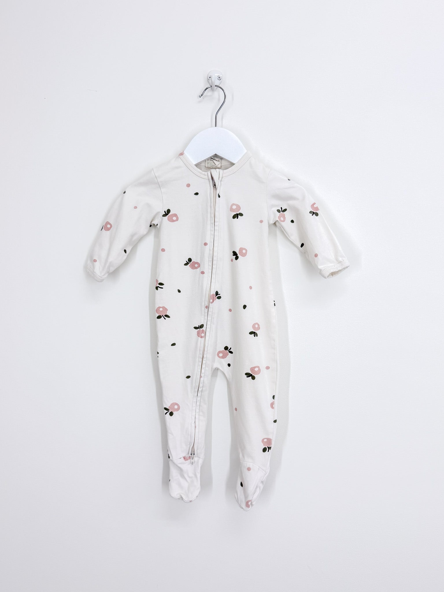 Nature Baby organic dreamlands zipsuit - posey blossom rose (3-6m)