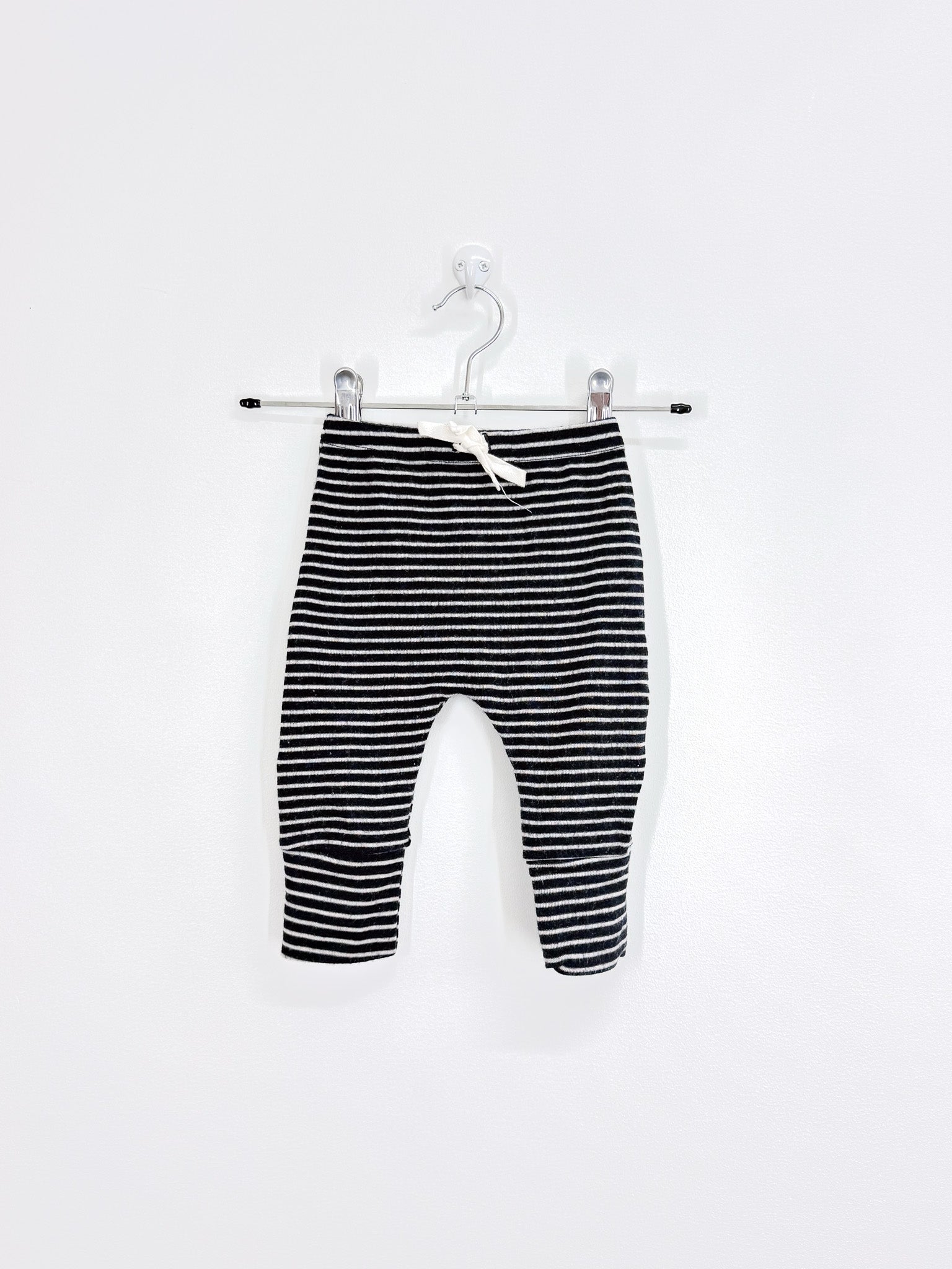 Baby Baby merino leggings - navy stripe (3-6m)