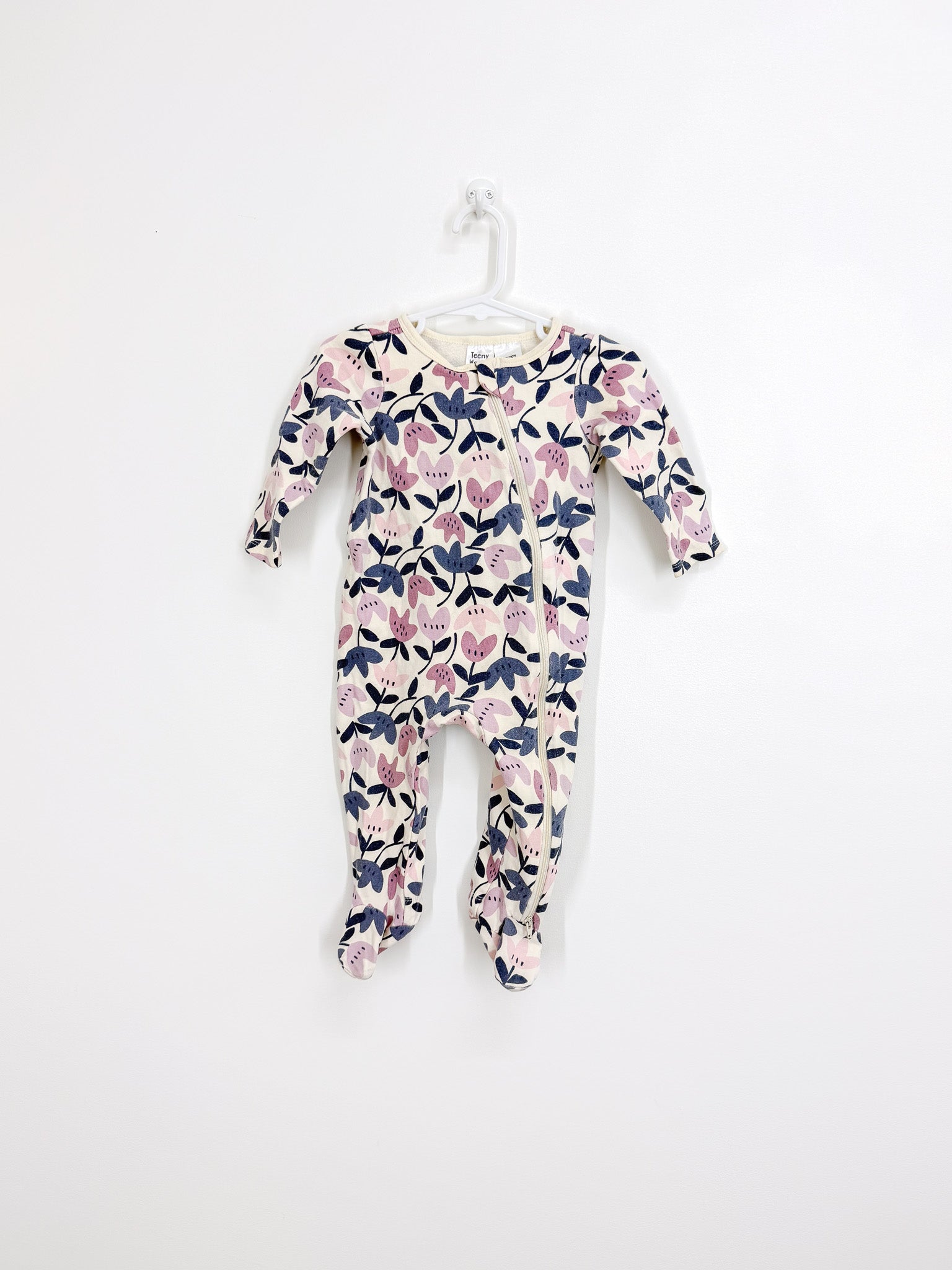 Teeny Weeny fleece tulip zipsuit (6-12m) - SECONDS