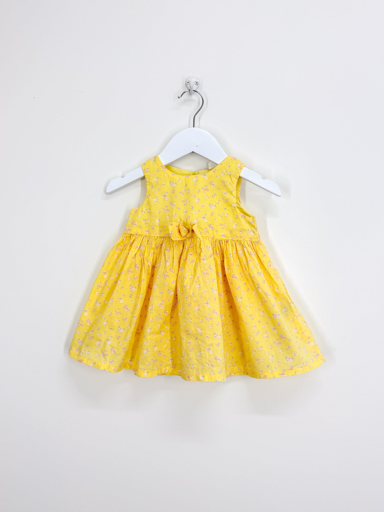H&M sunshine yellow floral dress (3-6m)