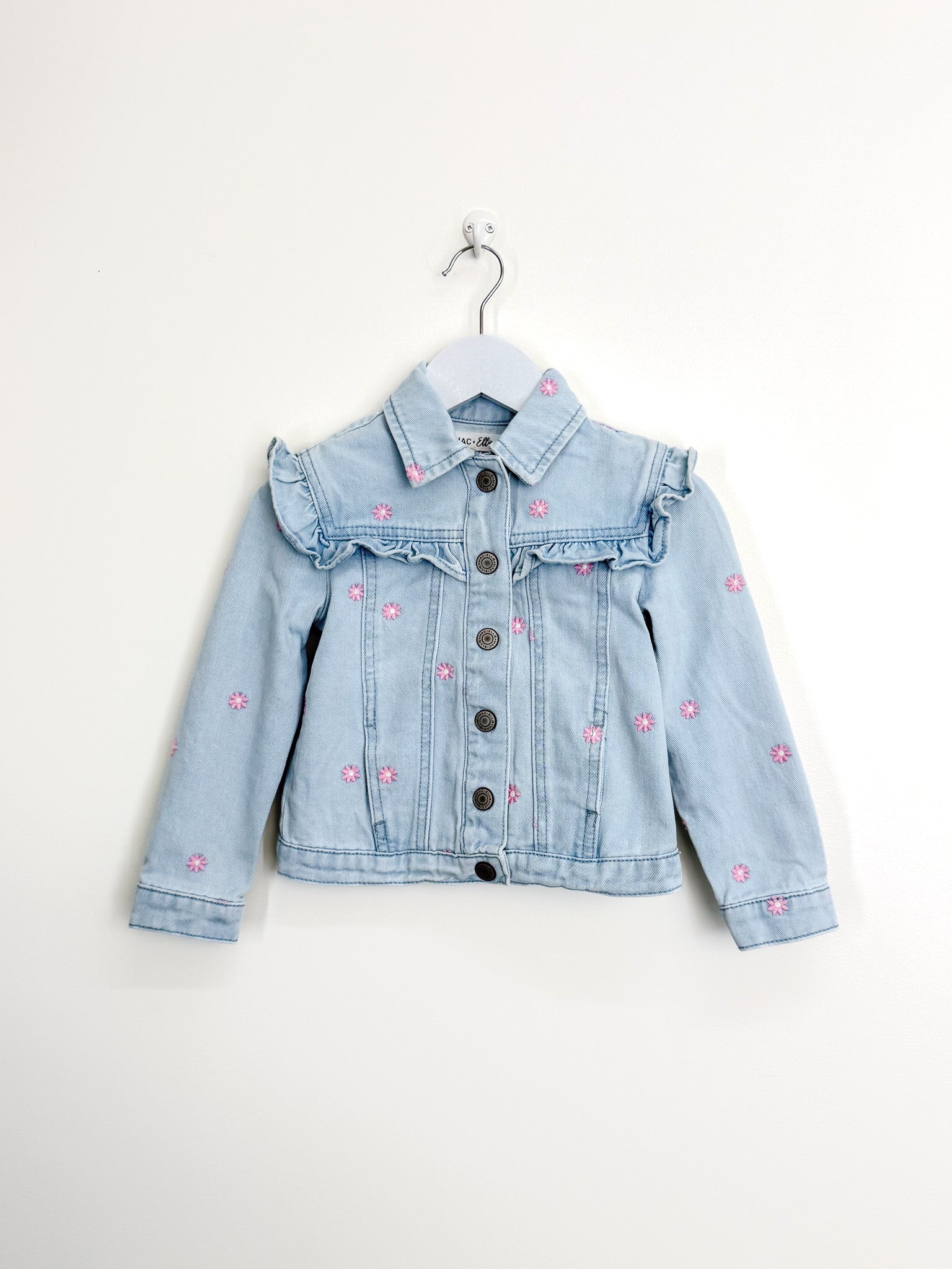 Mac & Ellie embroidered daisy denim jacket (5y)