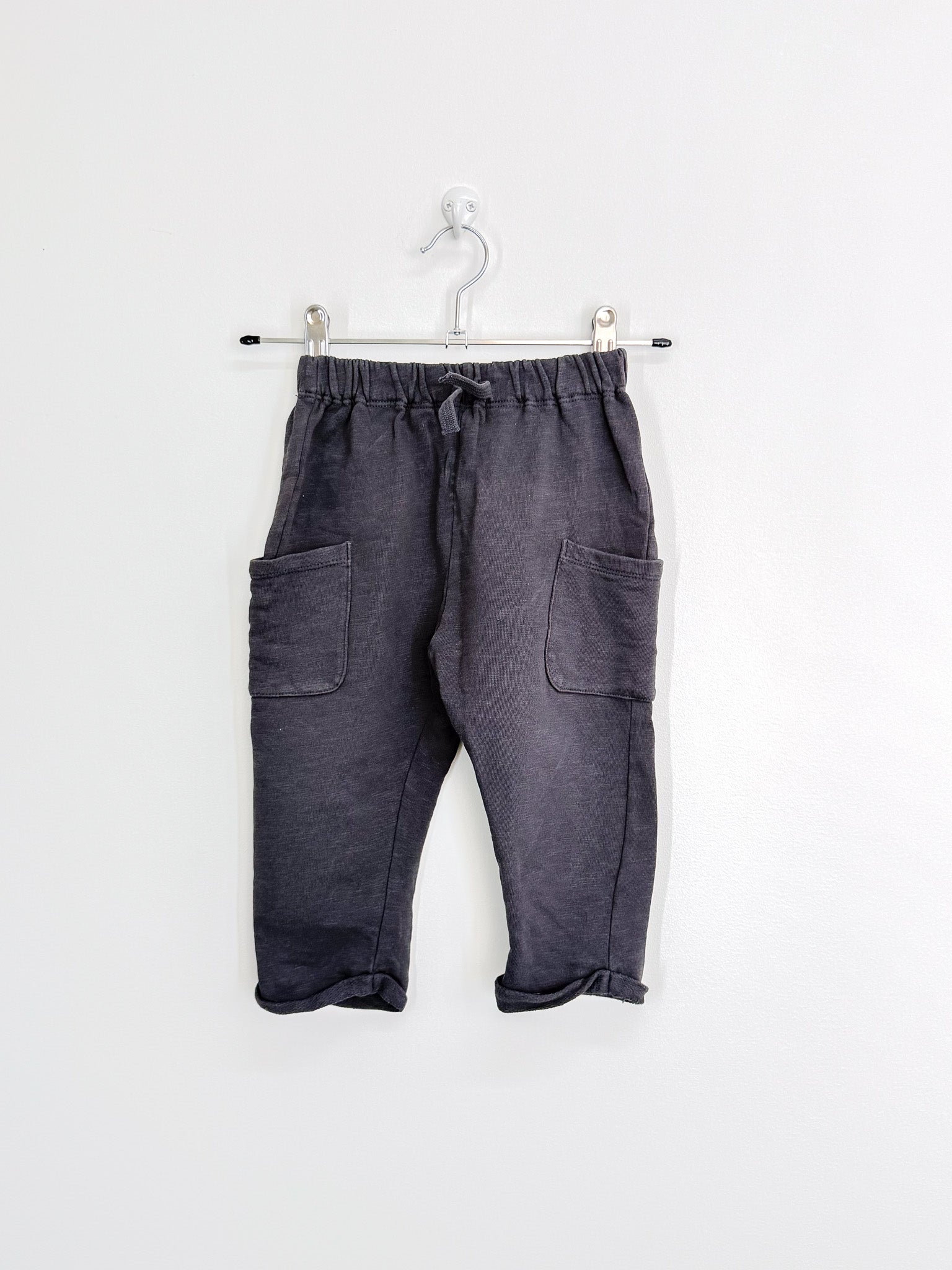 H&M cargo trackies - charcoal (12-18m)