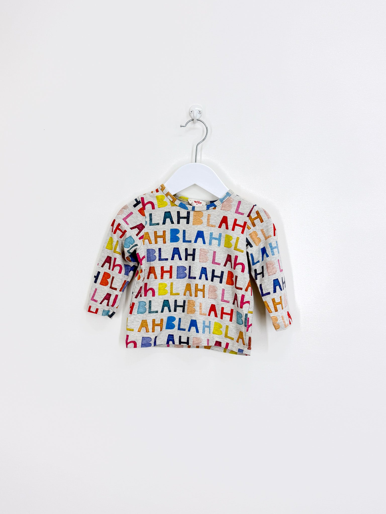 Gorman organic blah blah long sleeve tee (6-12m)
