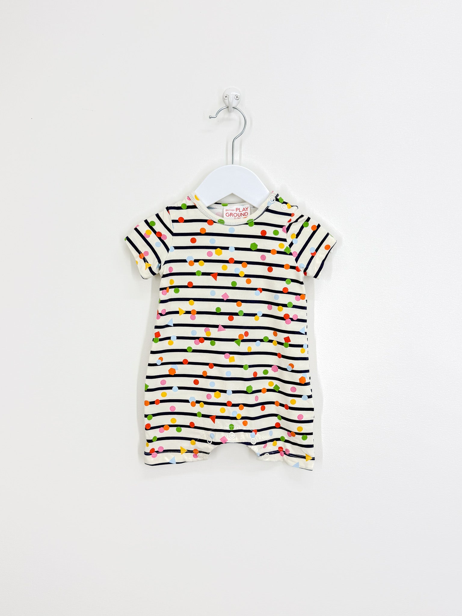 Gorman organic confetti shortie romper (0-3m)