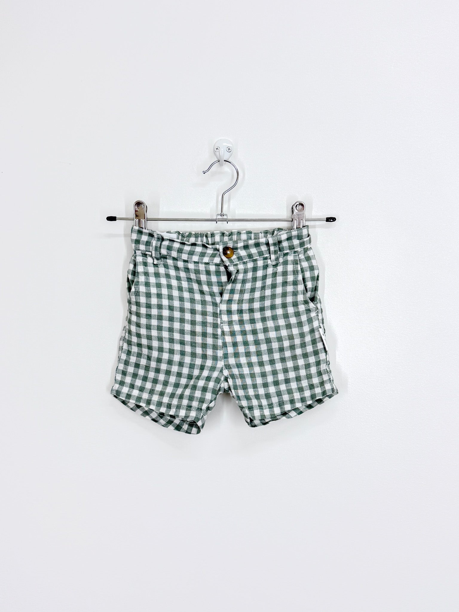 Hux gingham shorts (12-18m)