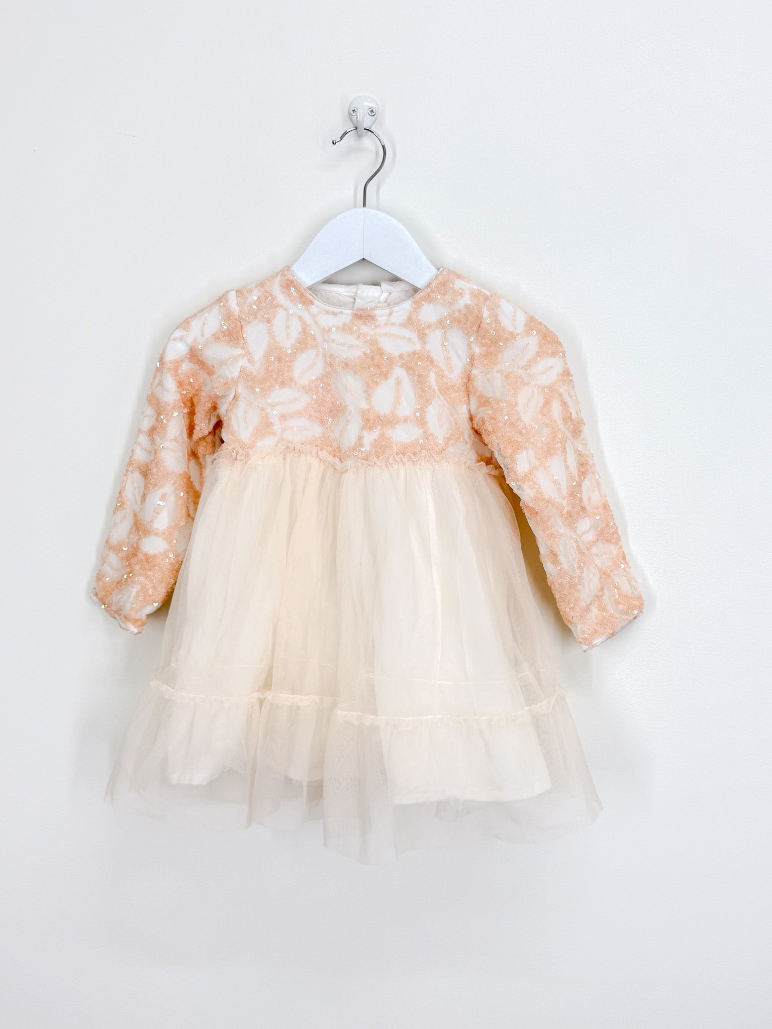 Billieblush peach sequin tulle dress (3y)