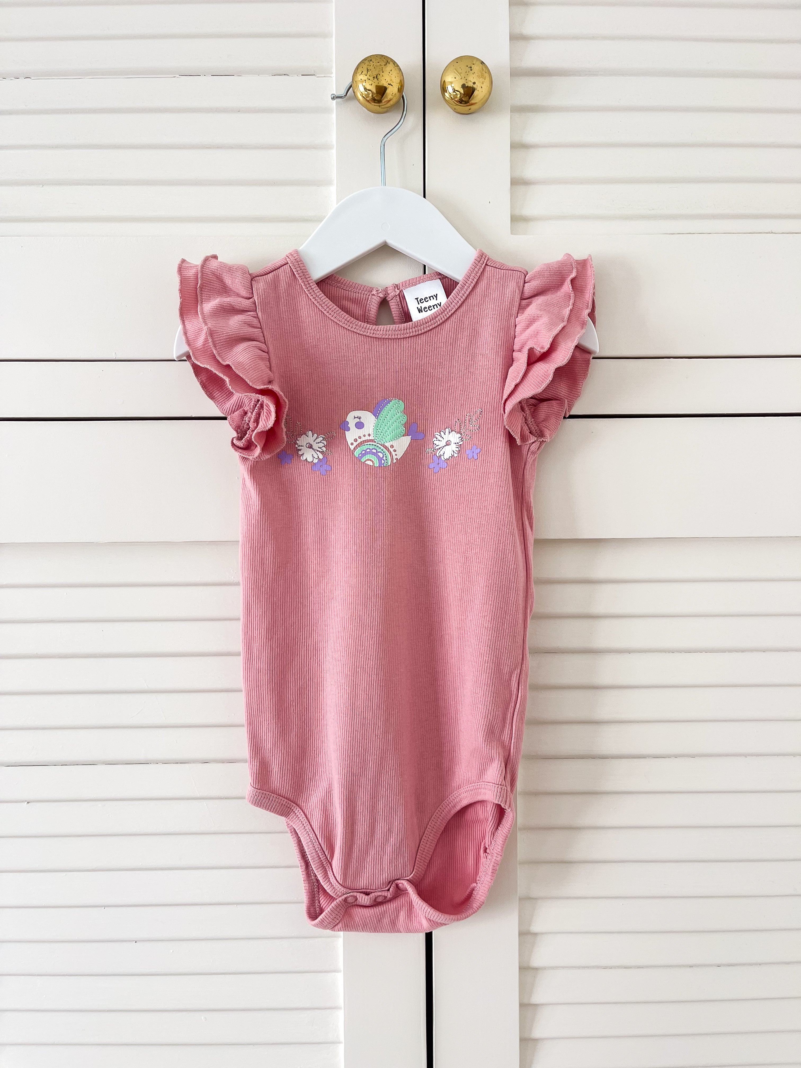 Teeny Weeny ribbed flutter bodysuit (18-24m)