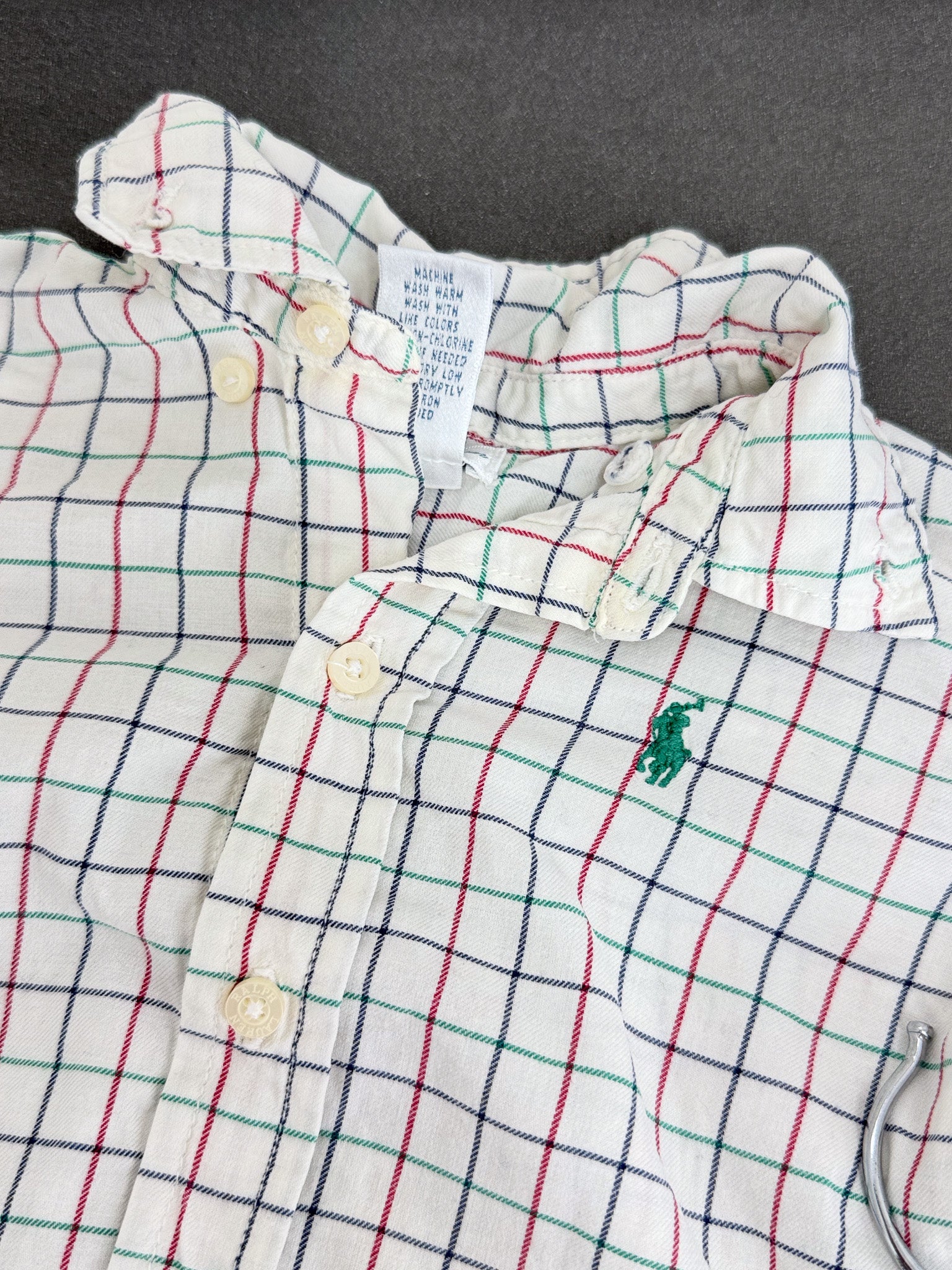 Ralph Lauren long sleeve check shirt (9m)