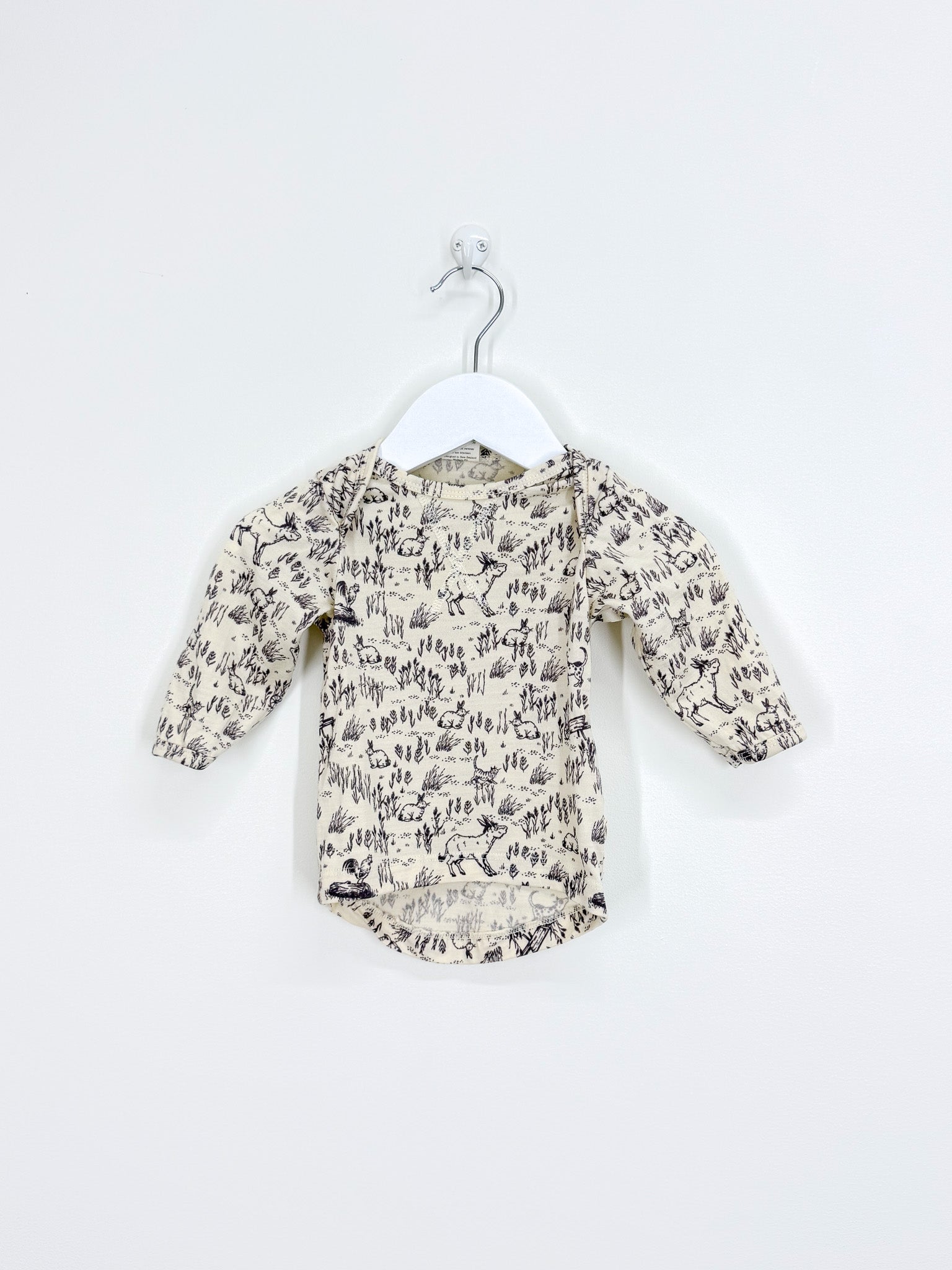 Nature Baby merino long sleeve tee - barnyard (3-6m)